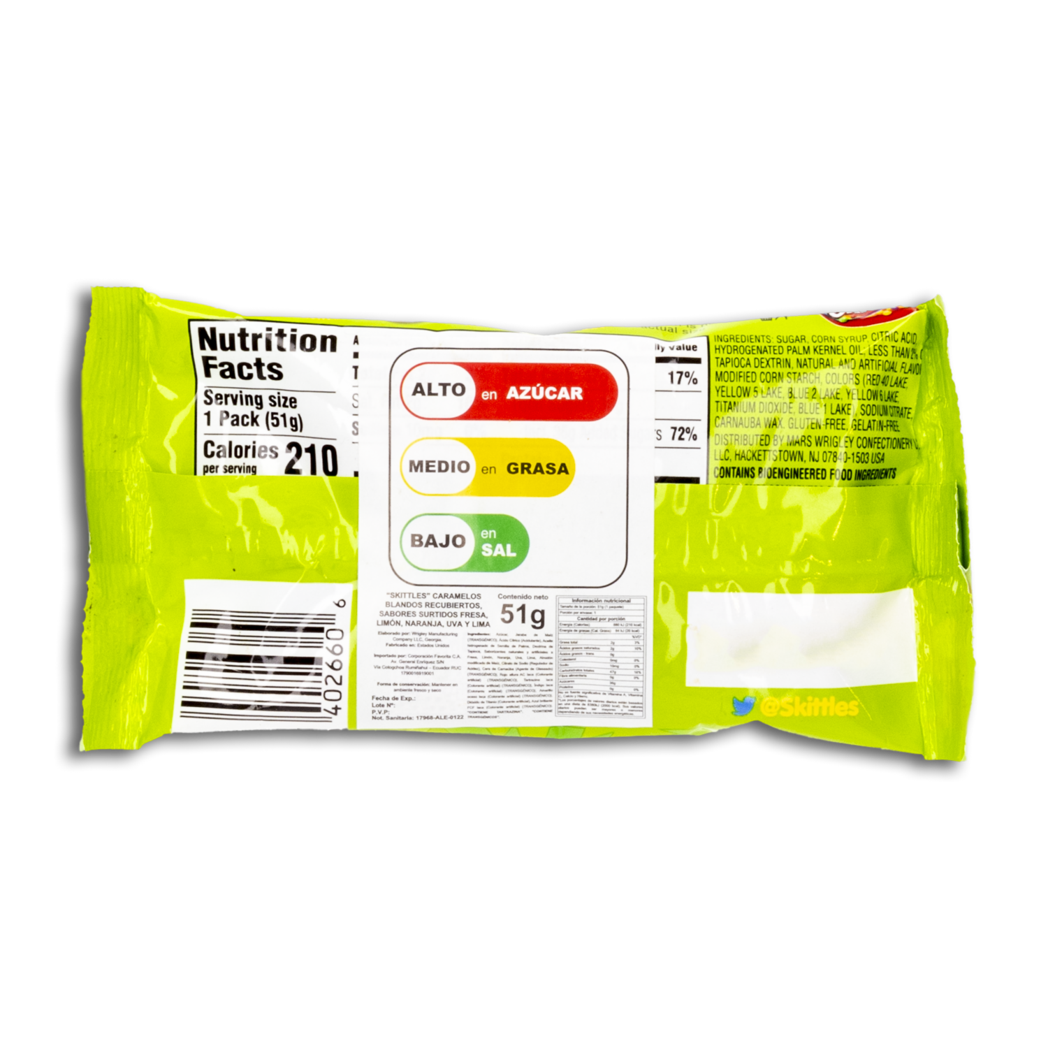 Caramelos Masticables SKITTLES 51 G