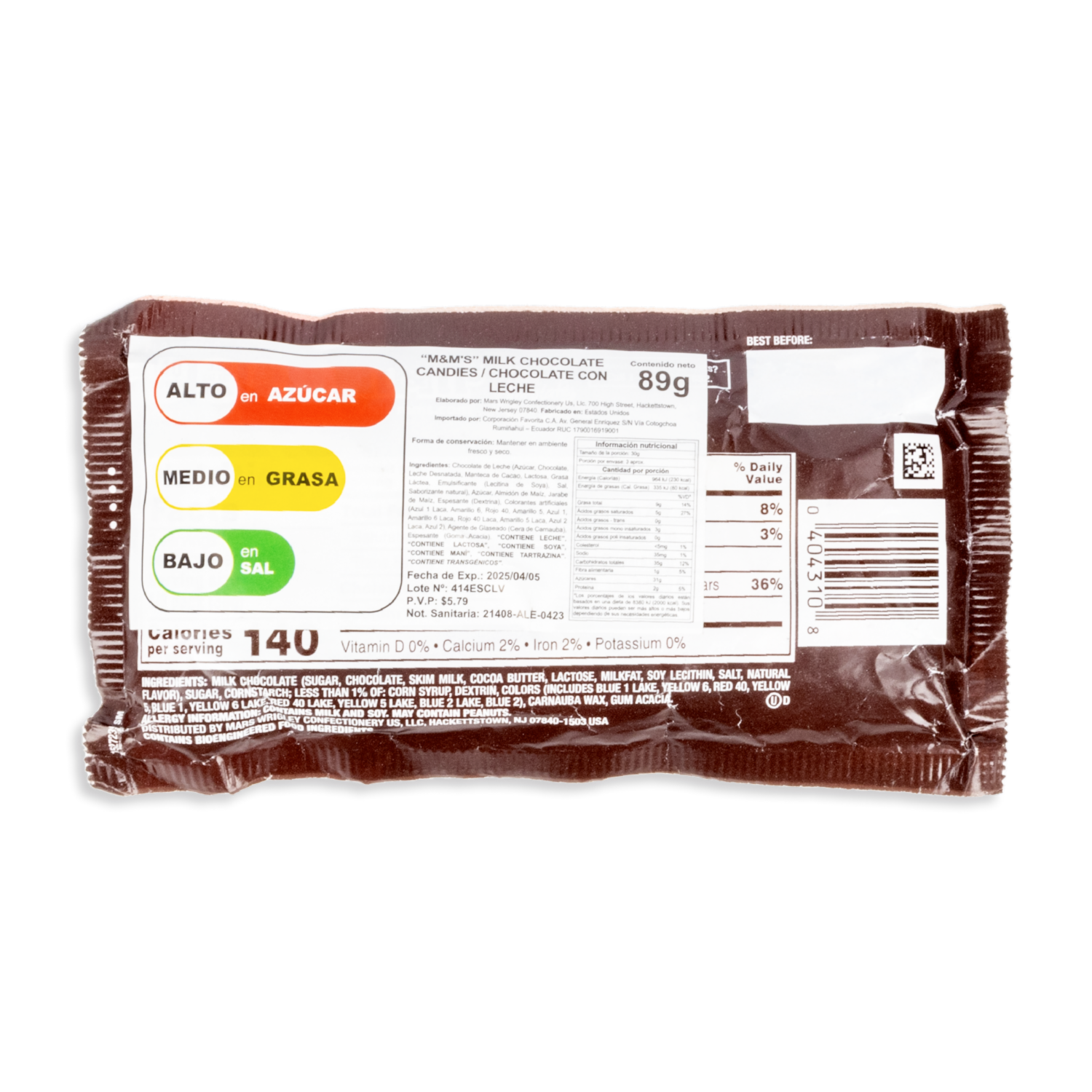 Chocolate Con Cobertura De Caramelo M&M’S 89 G