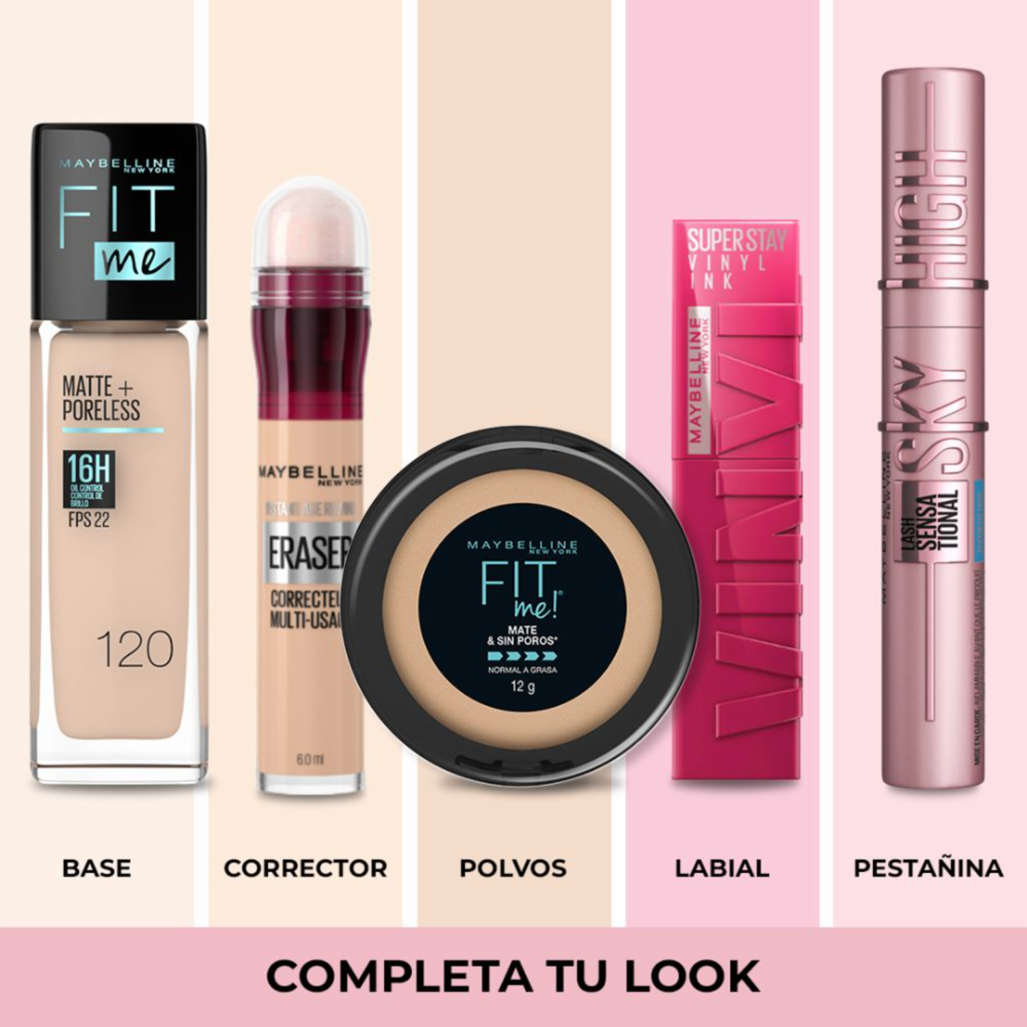 Base De Maquillaje Líquida Fit Me Mate + Poreless Fps 22 Tono 125 Nude Beige MAYBELLINE NEW YORK