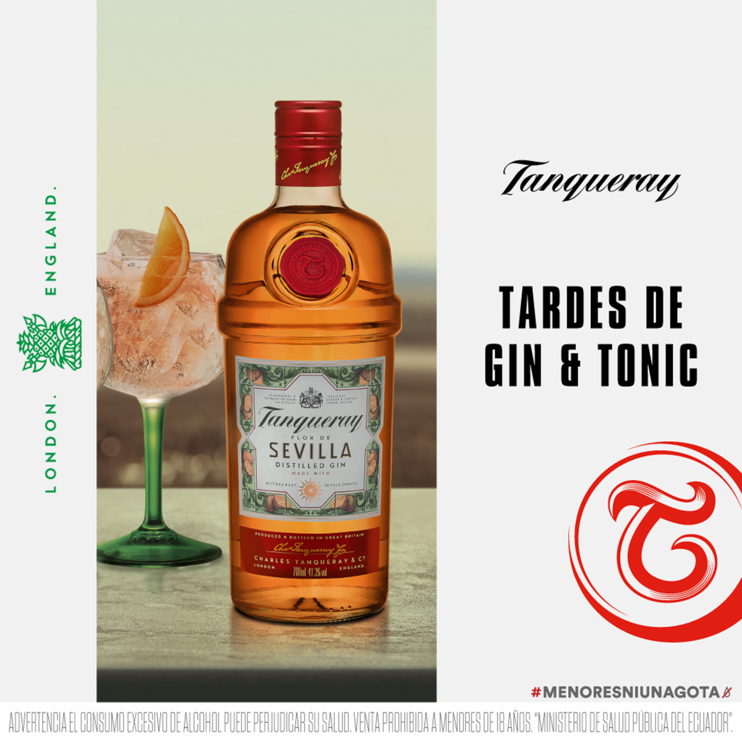 Gin Flor De Sevilla TANQUERAY 700 Ml