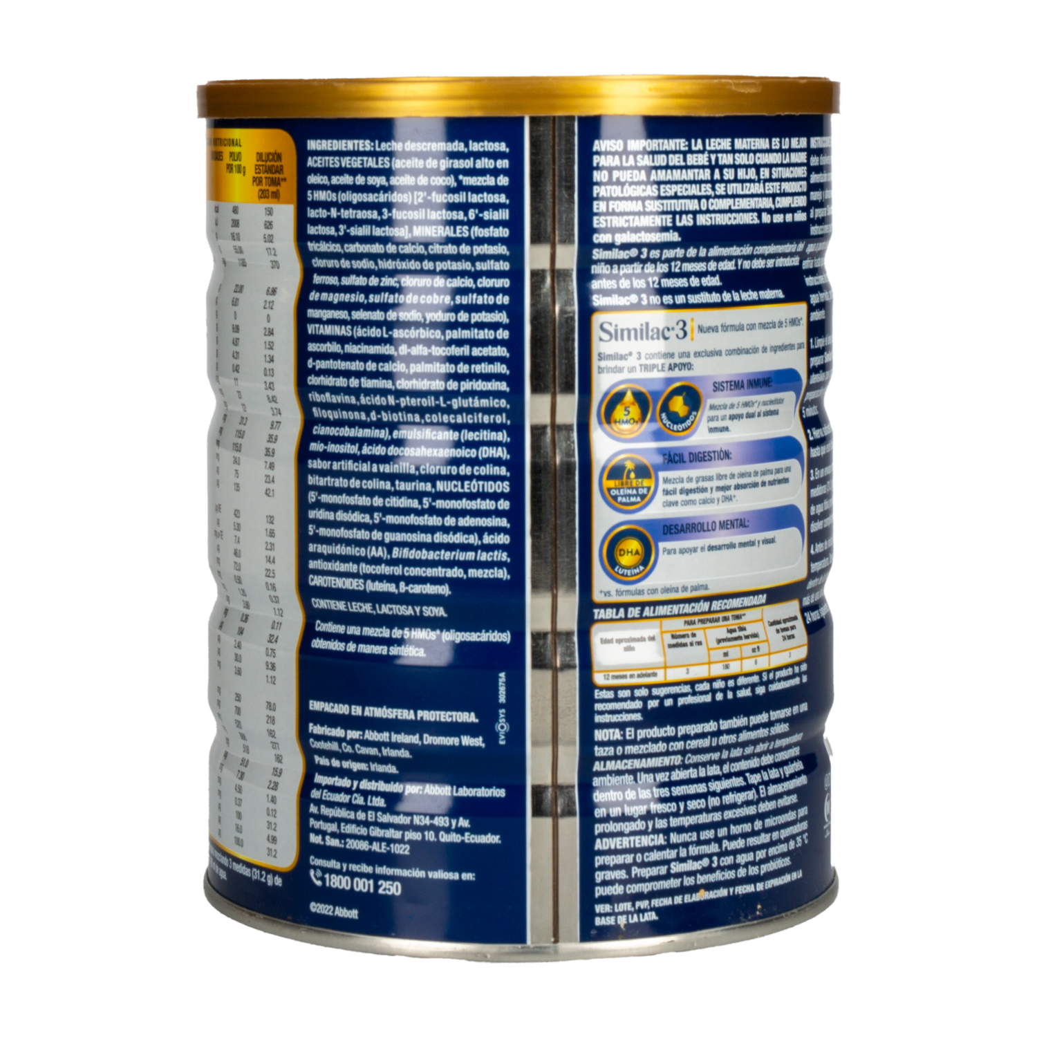 Leche En Fórmula Infantil Etapa 3 Cinco Hmo SIMILAC 800 G