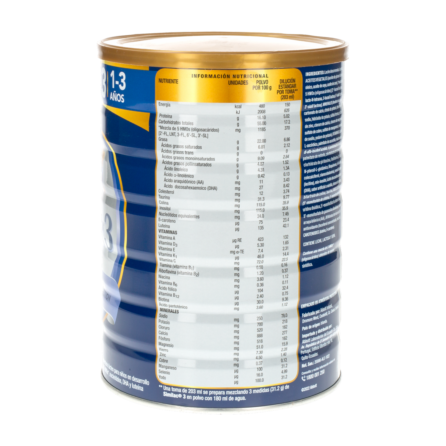 Leche En Fórmula Infantil Etapa 3 Cinco Hmo SIMILAC 1800 G