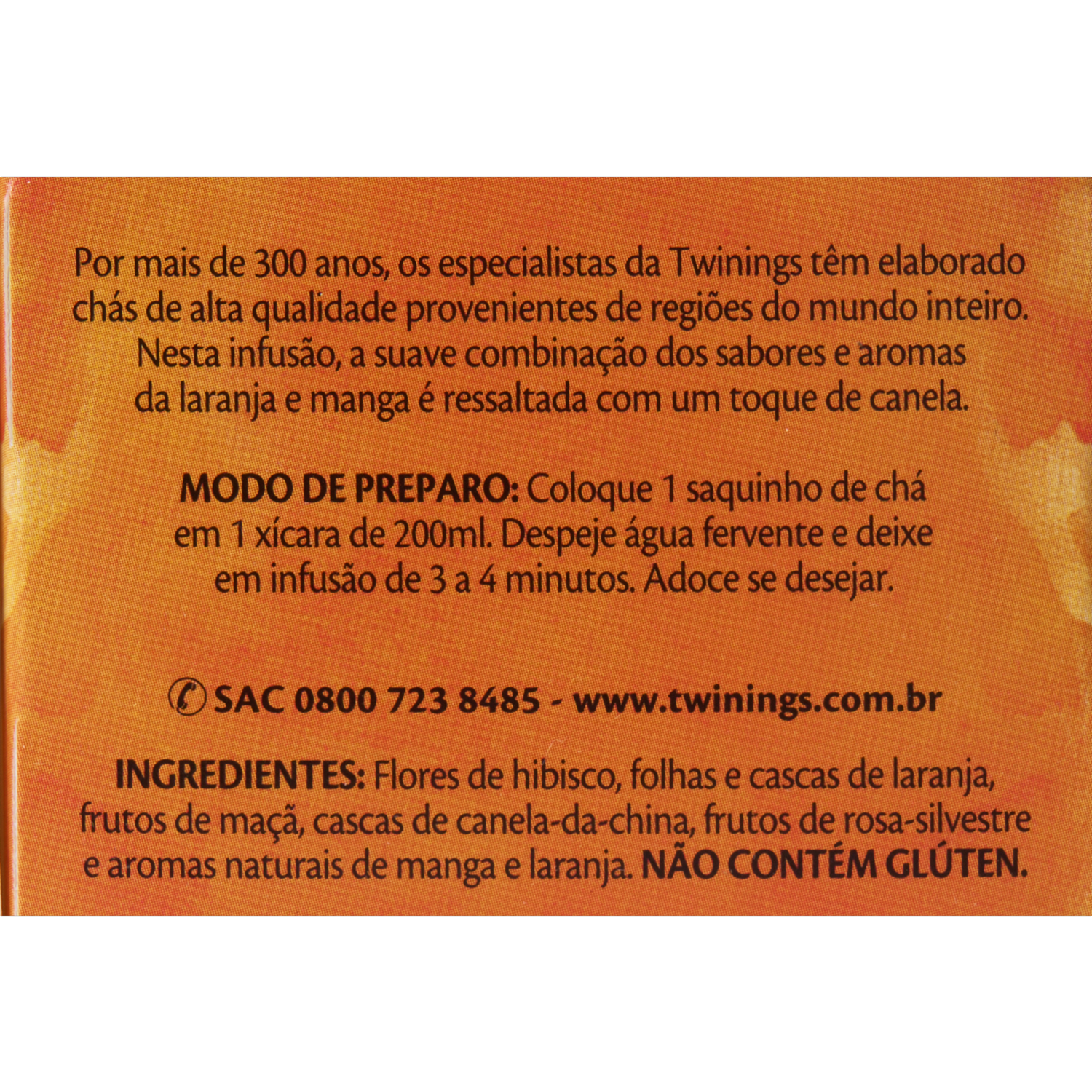 Infusión Sabor Naranja, Mango Y Canela TWININGS 18 G