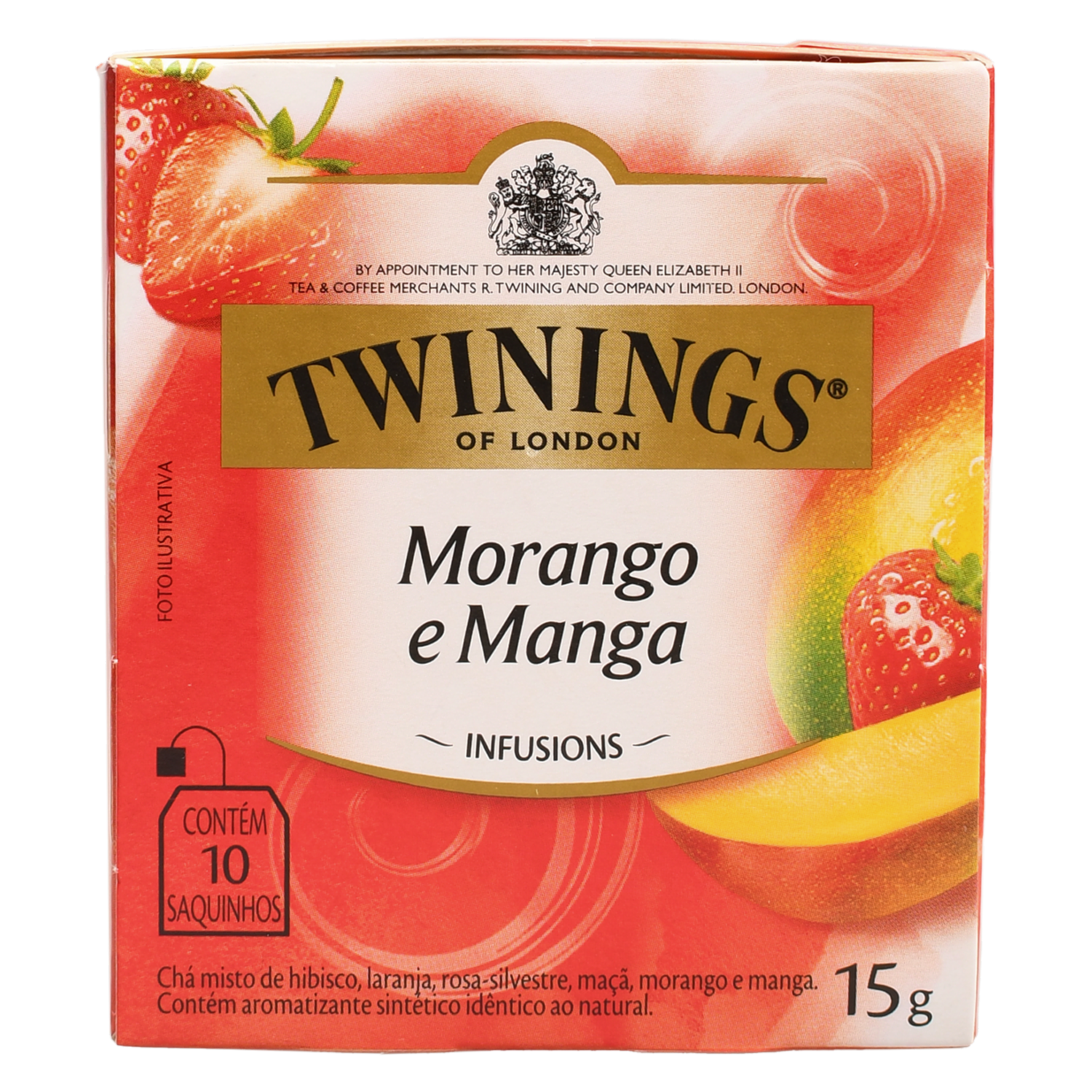 Infusión Fresa Y Mango Sin Gluten TWININGS 15 G