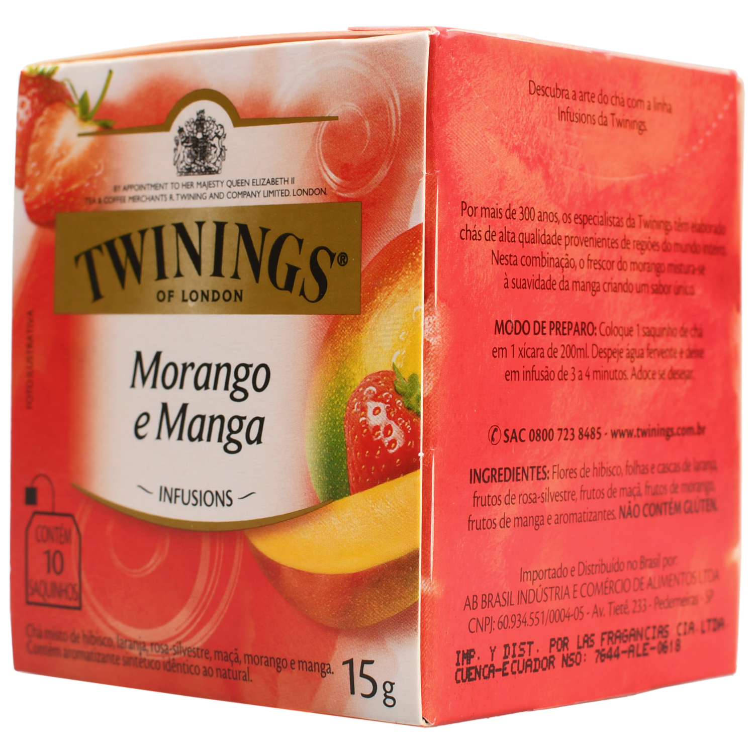 Infusión Fresa Y Mango Sin Gluten TWININGS 15 G