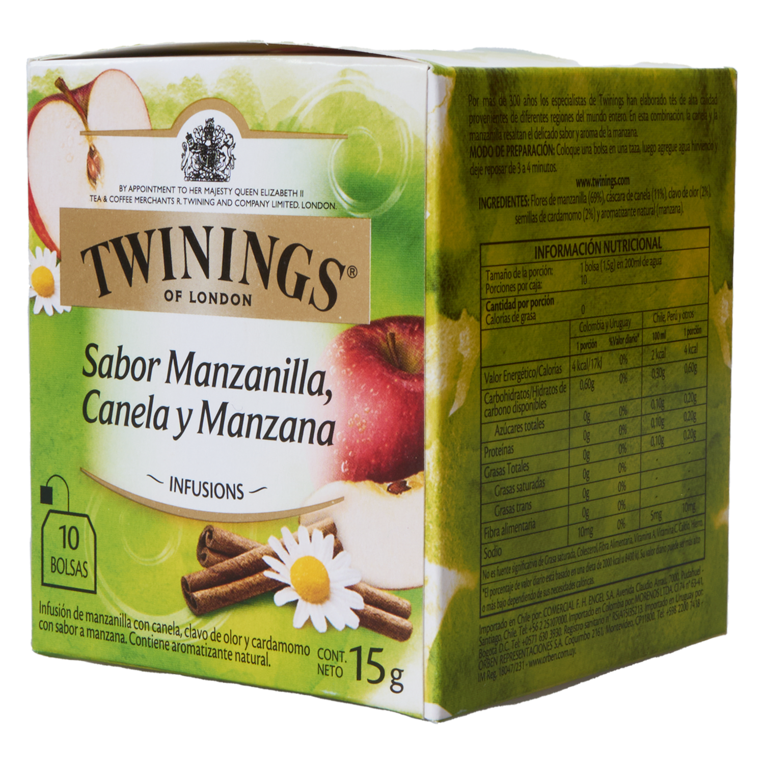 Infusión Manzana Manzanilla Y Canela TWININGS 15 G