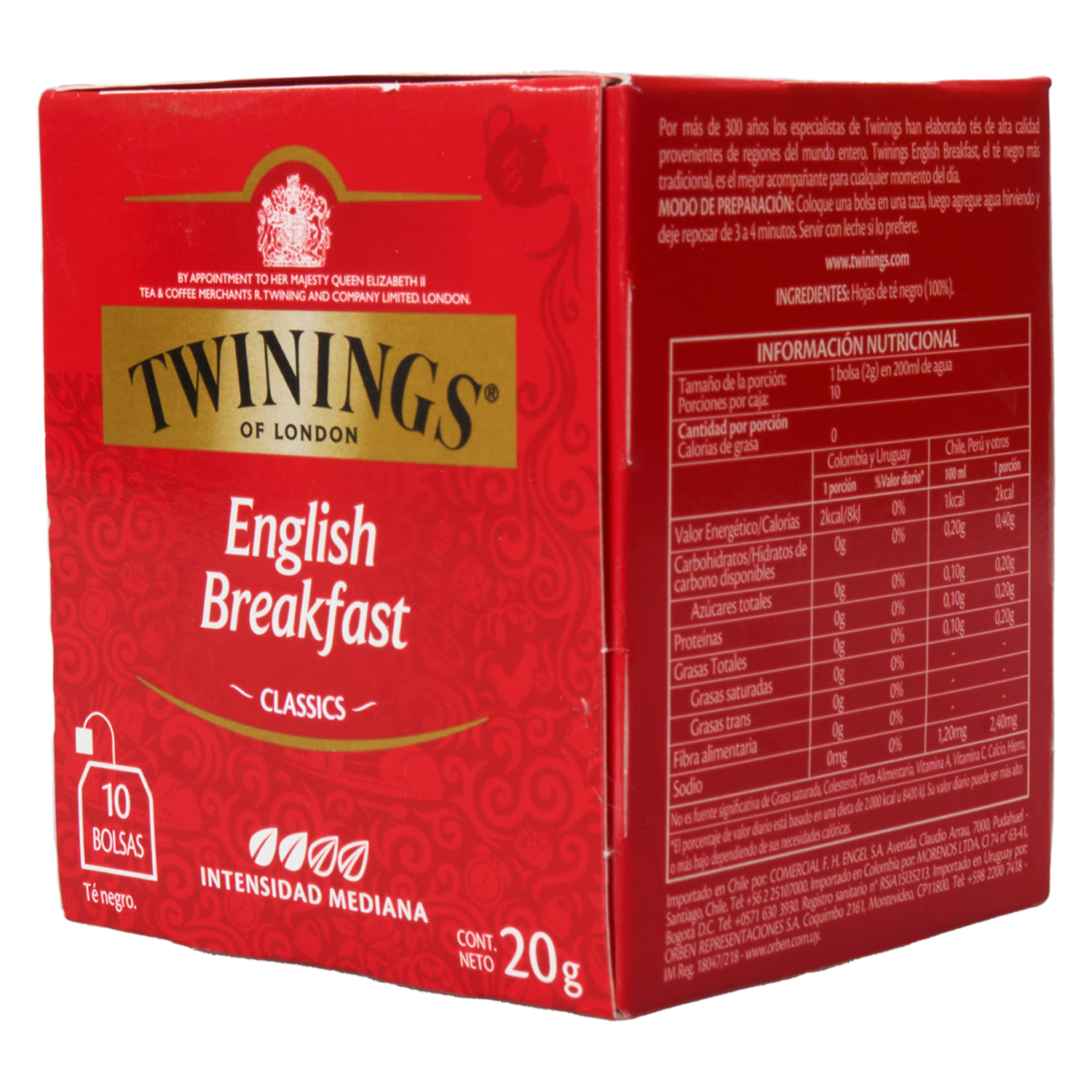 Té Negro English Breakfast TWININGS 10 X 2 g