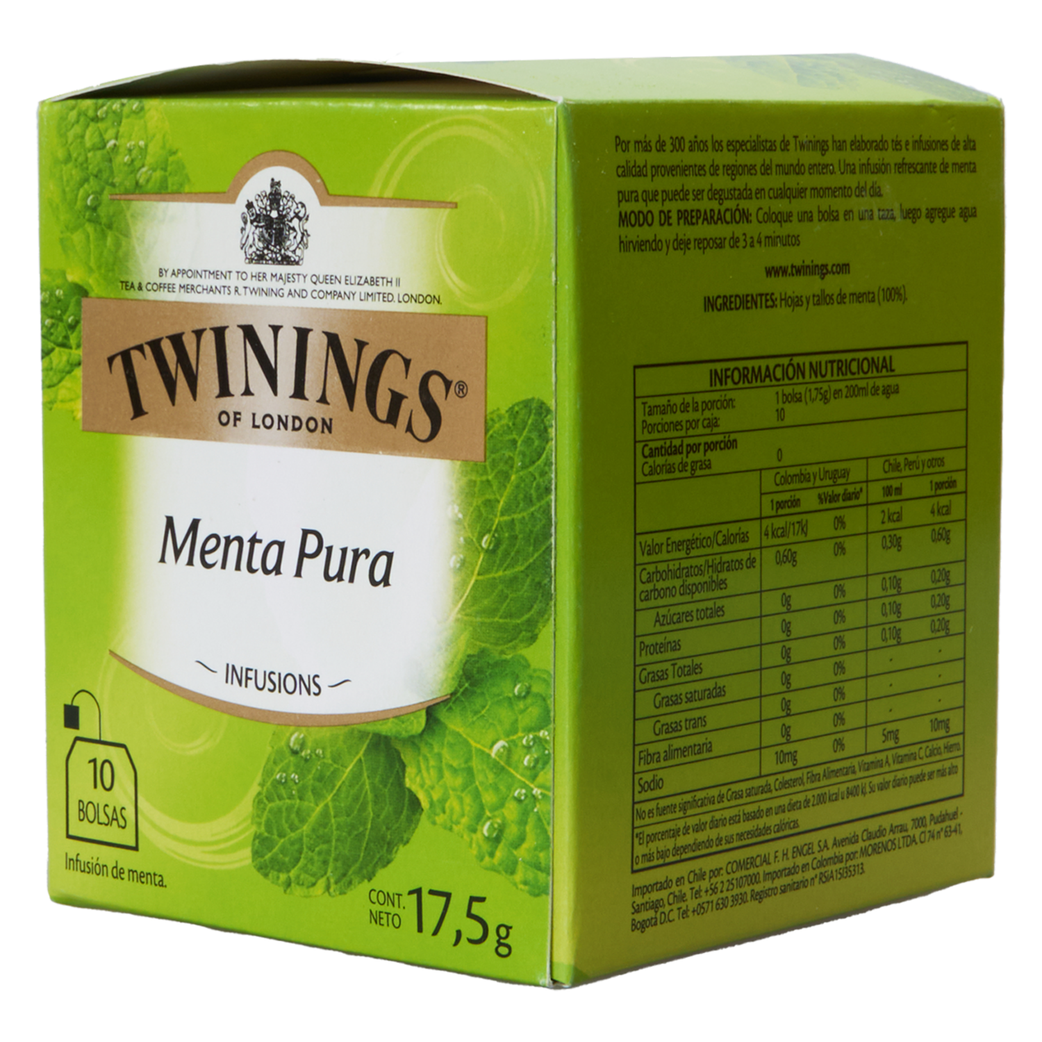 Infusión De Hierbas Menta Pura TWININGS 17.50 G