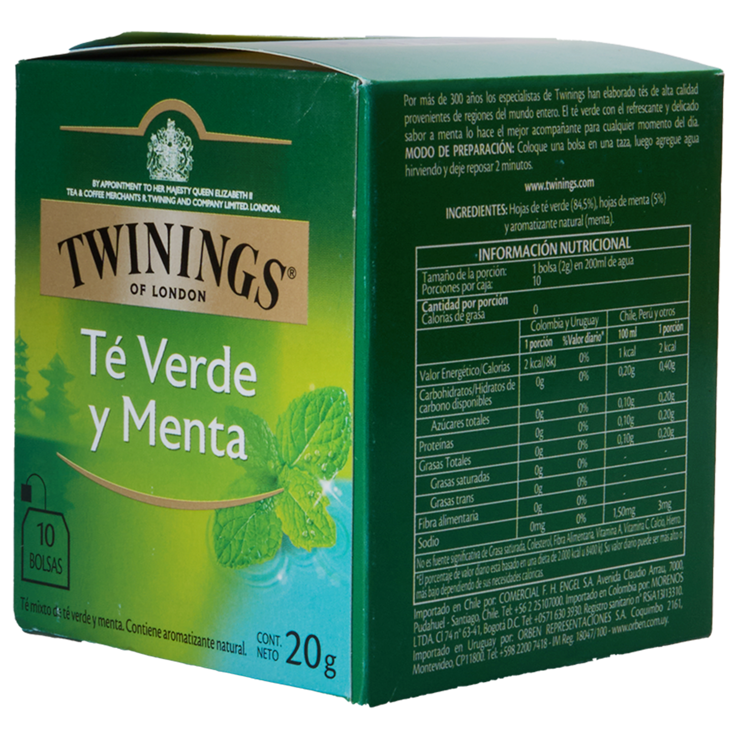 Té Verde Con Menta TWININGS 20 G