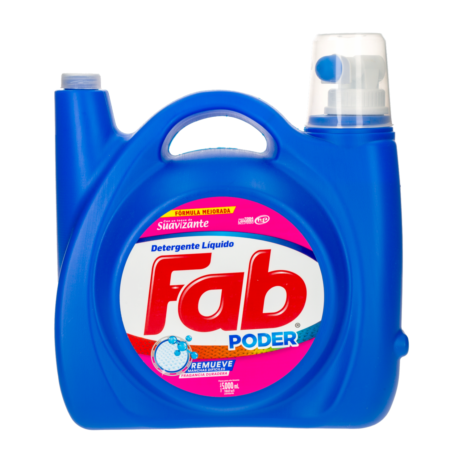 Detergente Líquido Con Toque Suavizante Flores Para Mis Amores FAB 5000 Ml
