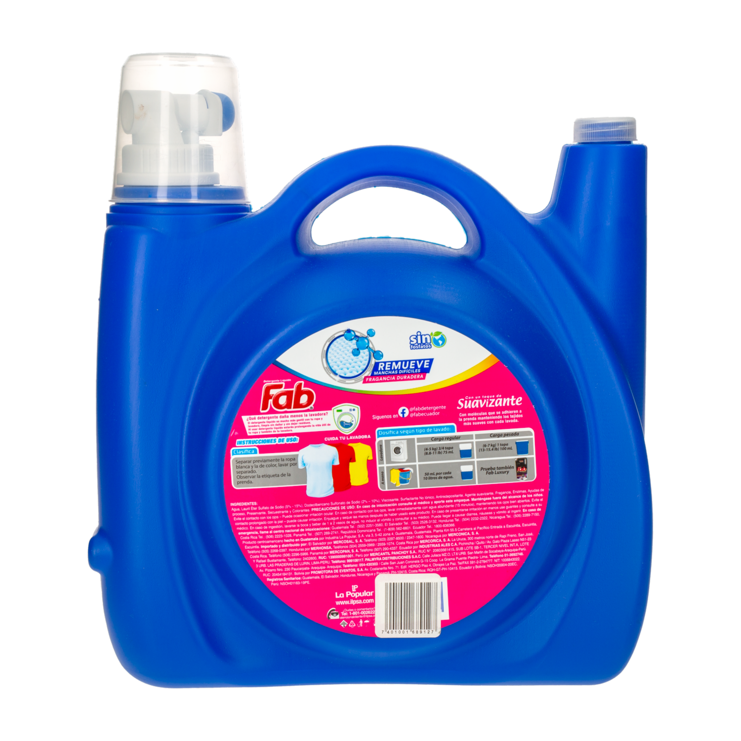 Detergente Líquido Con Toque Suavizante Flores Para Mis Amores FAB 5000 Ml