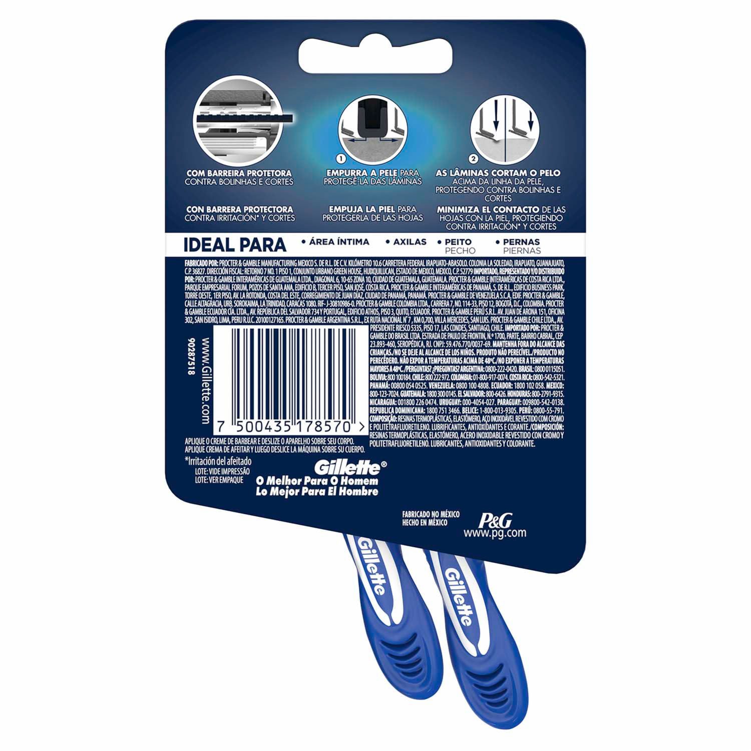 Afeitadora Hombre Para El Cuerpo GILLETTE X 2 Uds