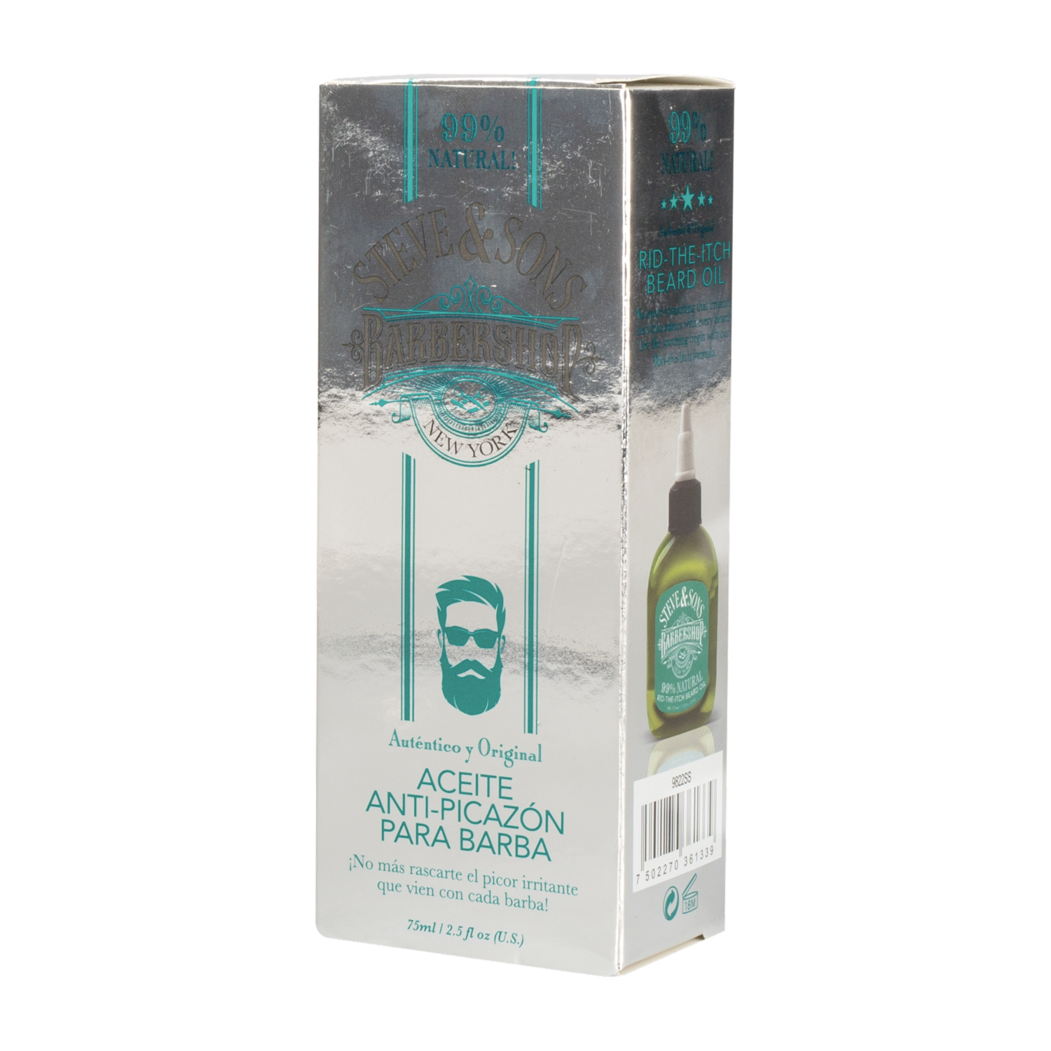 Aceite Para Barba Anti-Picazón 99% Natural STEVE & SONS 75 Ml