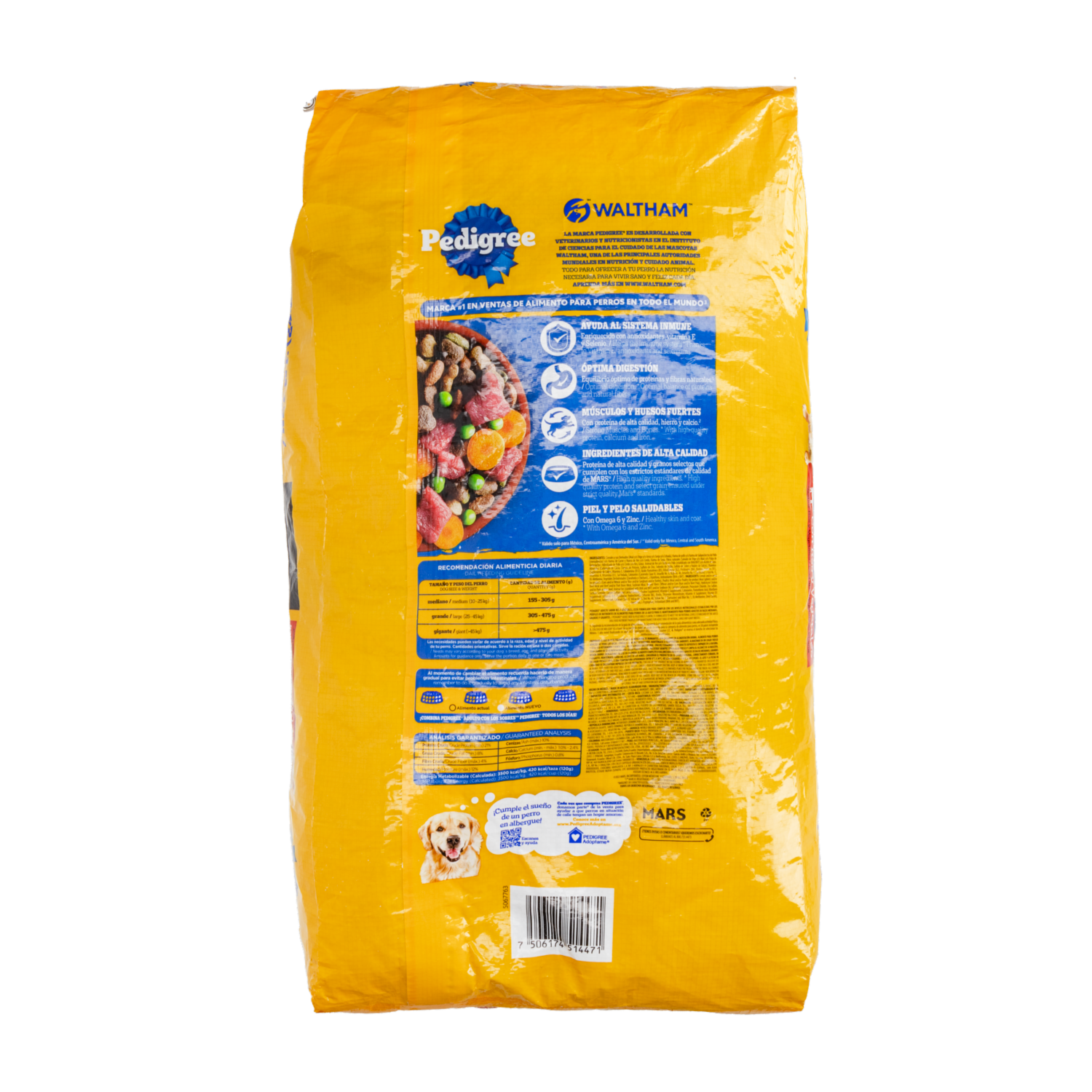 Alimento Para Perros Sabor A Carne Y Vegetales Razas Medianas Y Grandes PEDIGREE 11 Kg