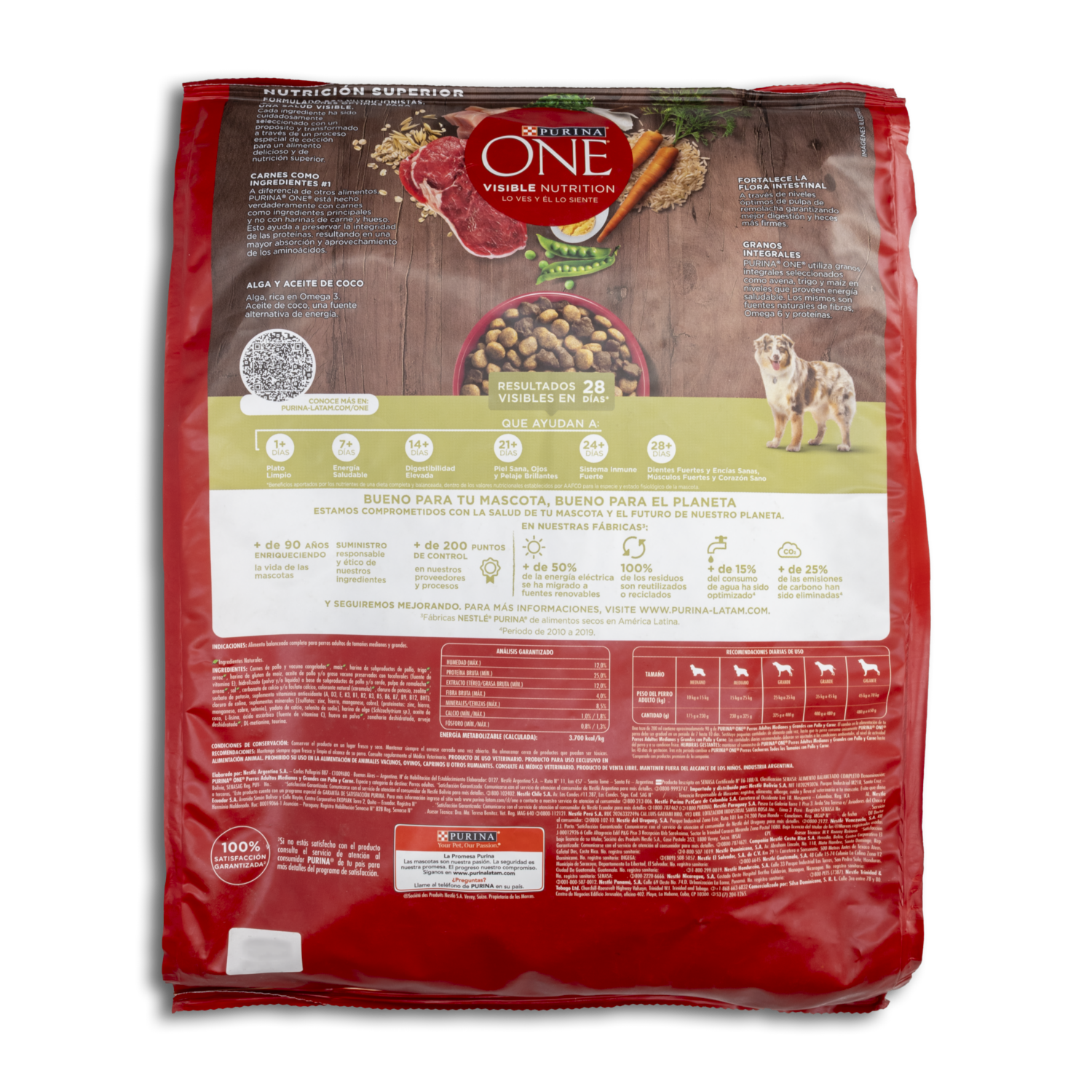 Alimento Para Perros Sabor A Carne Para Razas Medianas Y Grandes PURINA ONE 6 Kg