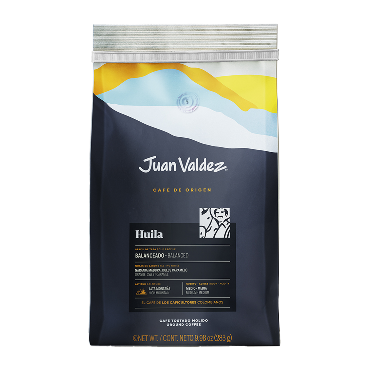 Café Tostado Y Molido Orígenes Huila JUAN VALDEZ 283 G