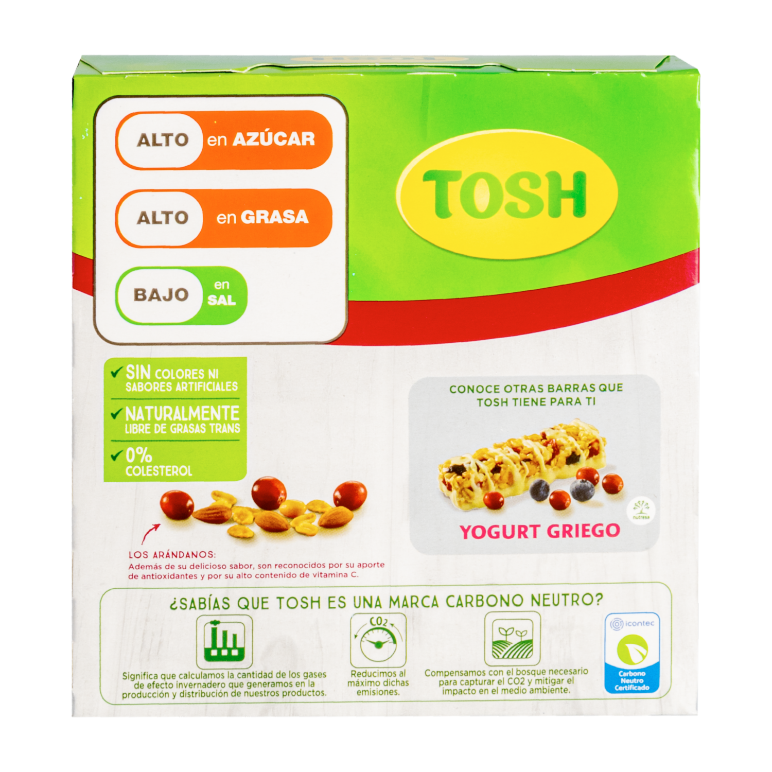Barra De Cereal Arándanos Y Nueces TOSH 138 G