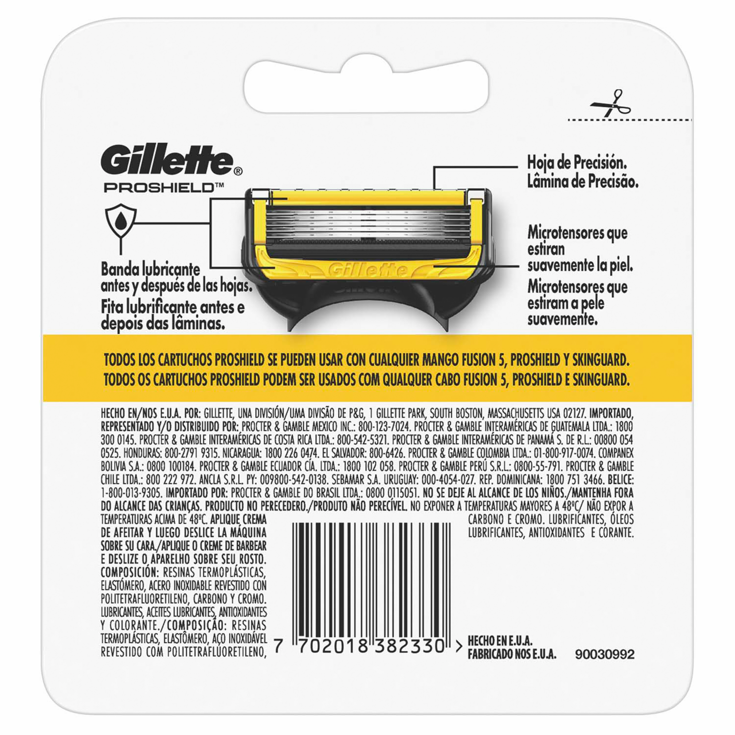Repuestos De Afeitadora Fusión Proshld GILLETTE X 4 Uds