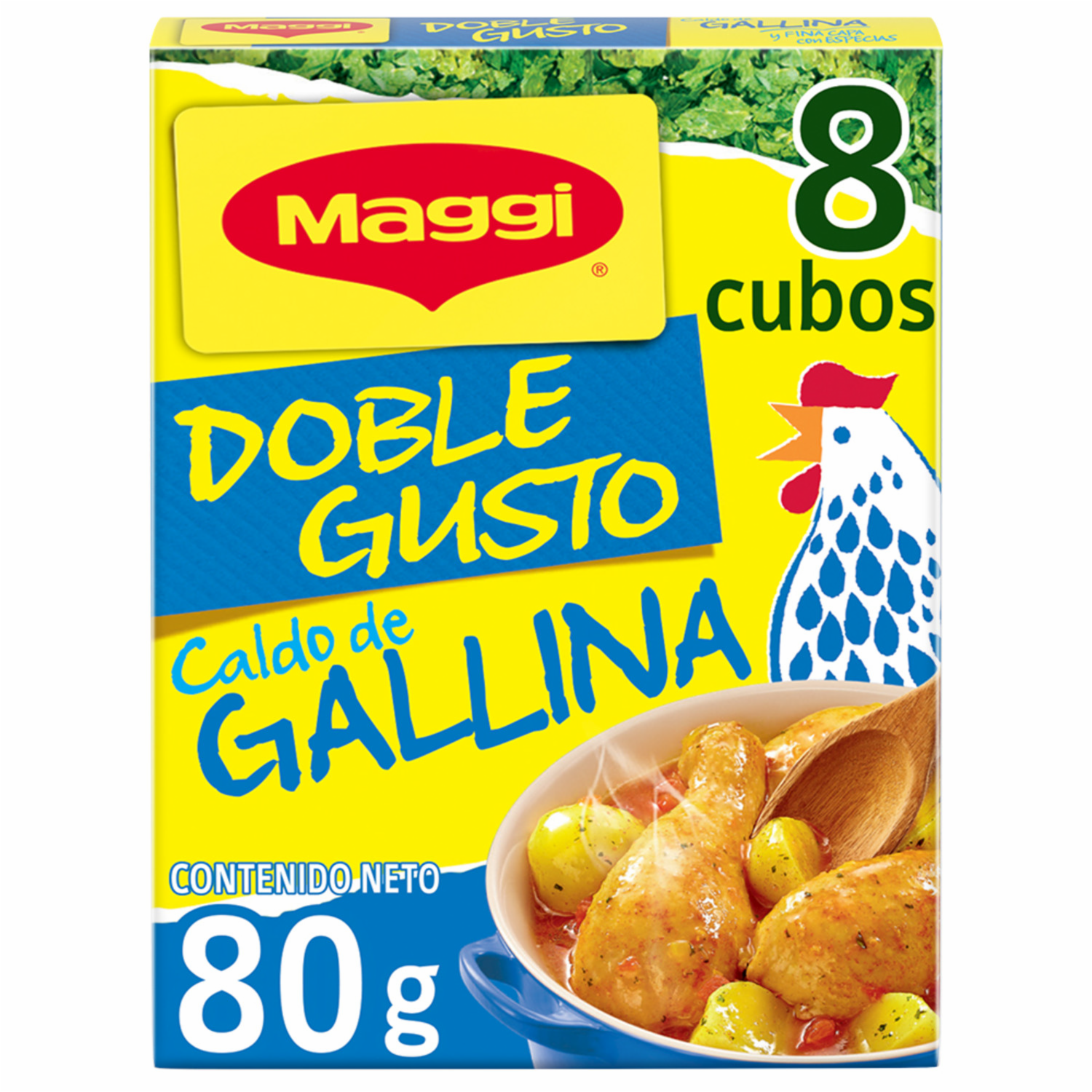 Caldo De Gallina Doble Gusto En Cubos MAGGI 80 G
