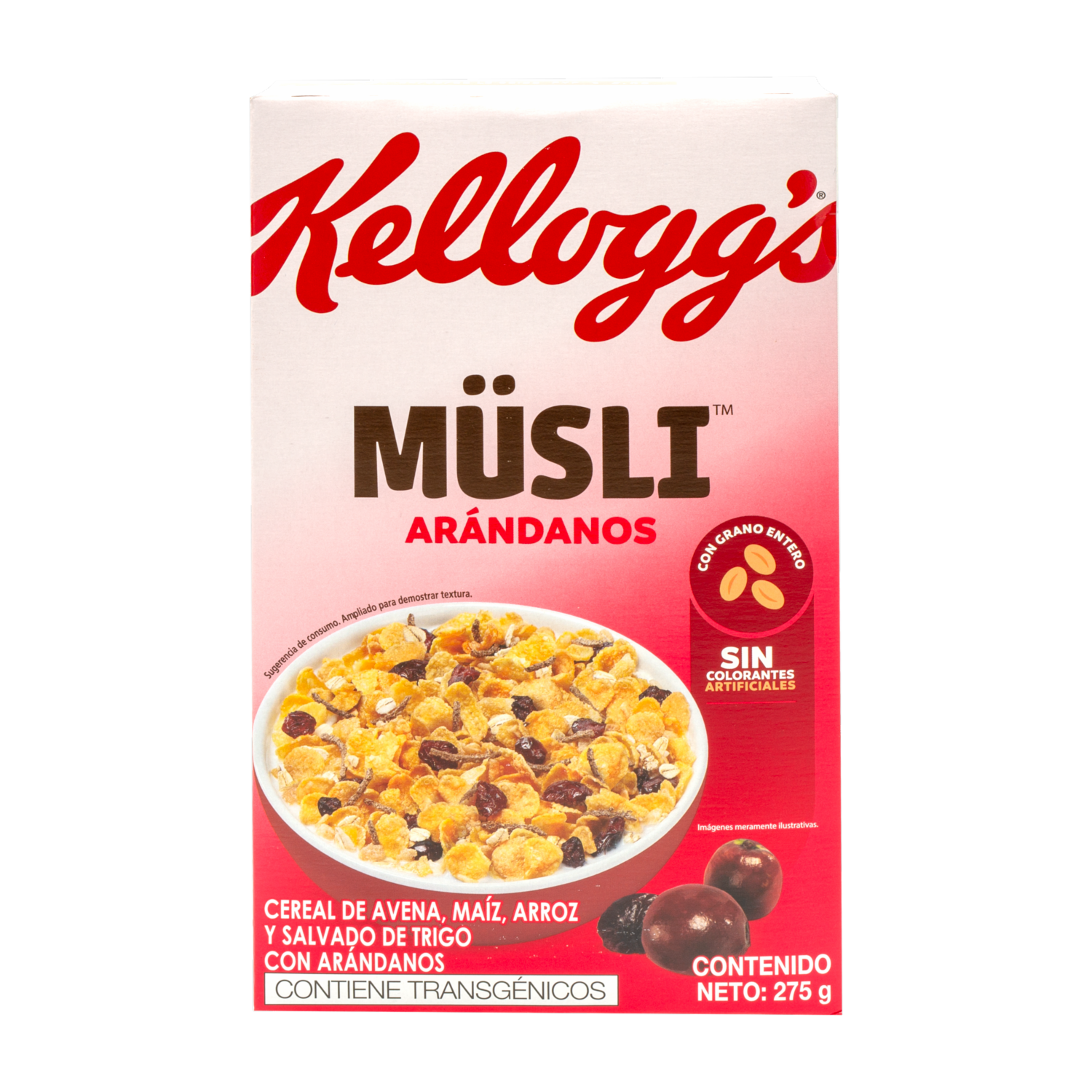 Cereal De Avena Maíz Arroz Y Salvado De Trigo Con Arándanos KELLOGG’S 275 G