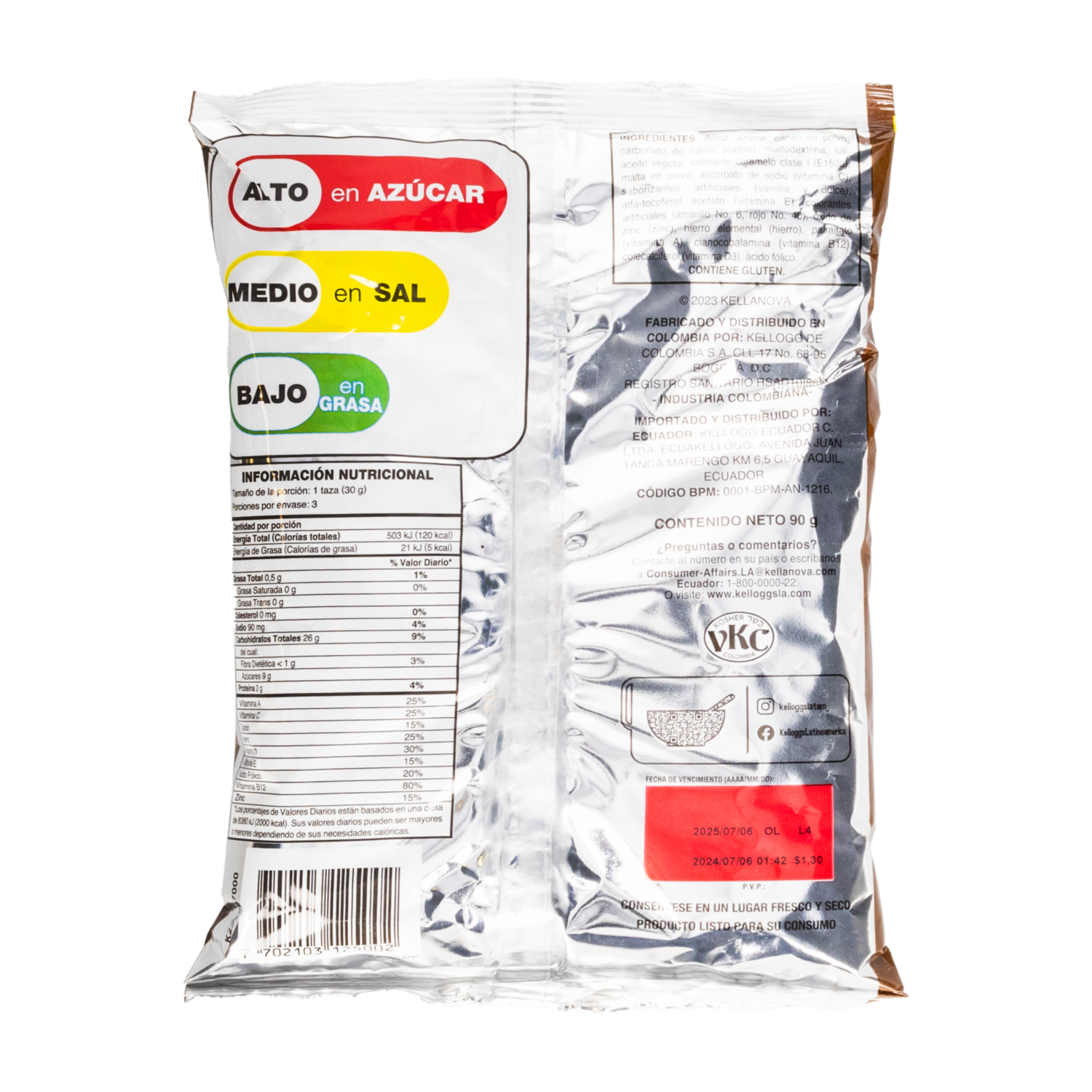Cereal De Arroz Tostado Con Chocolate CHOCO KRISPIS 90 G