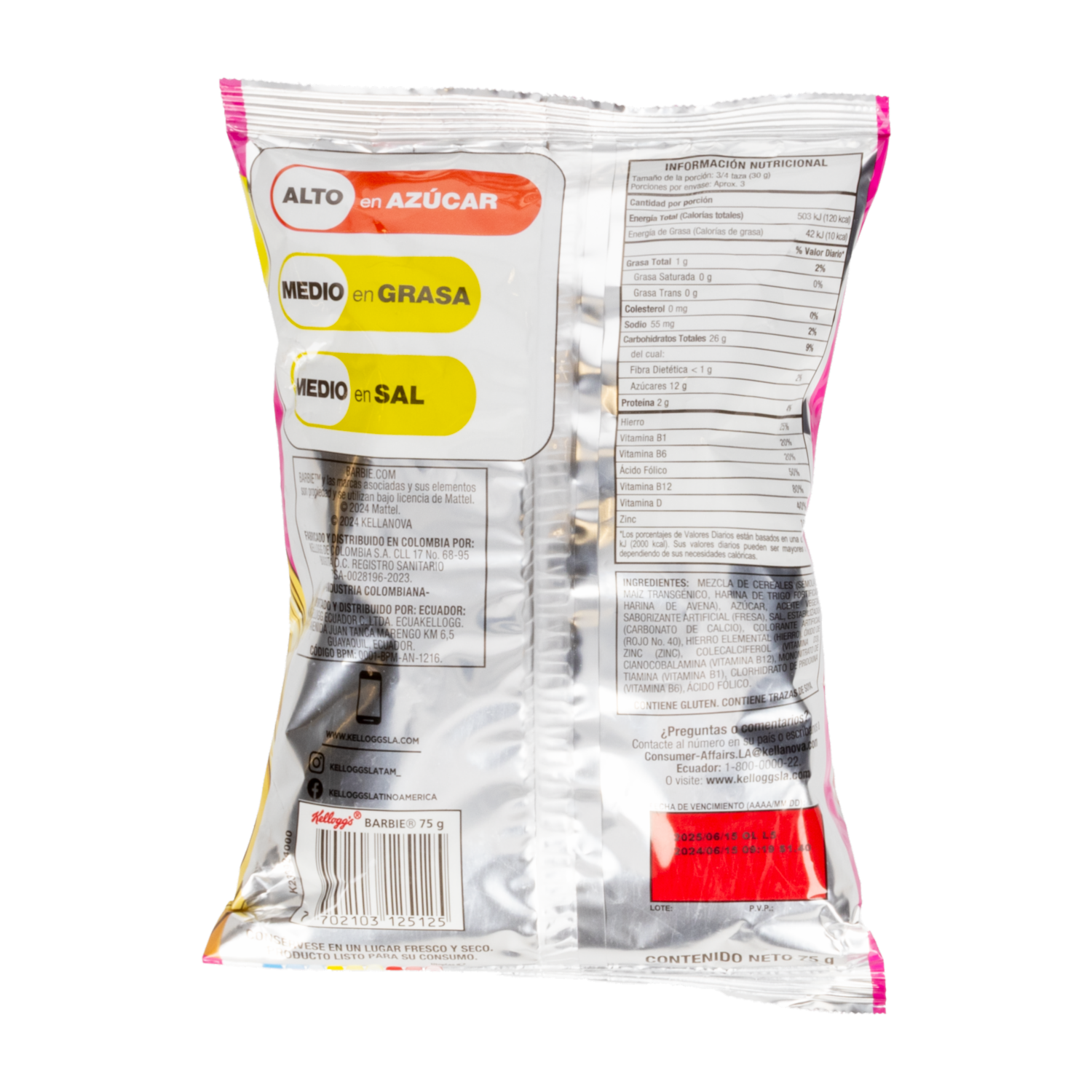 Cereal De Maíz Sabor A Fresa BARBIE 75 G