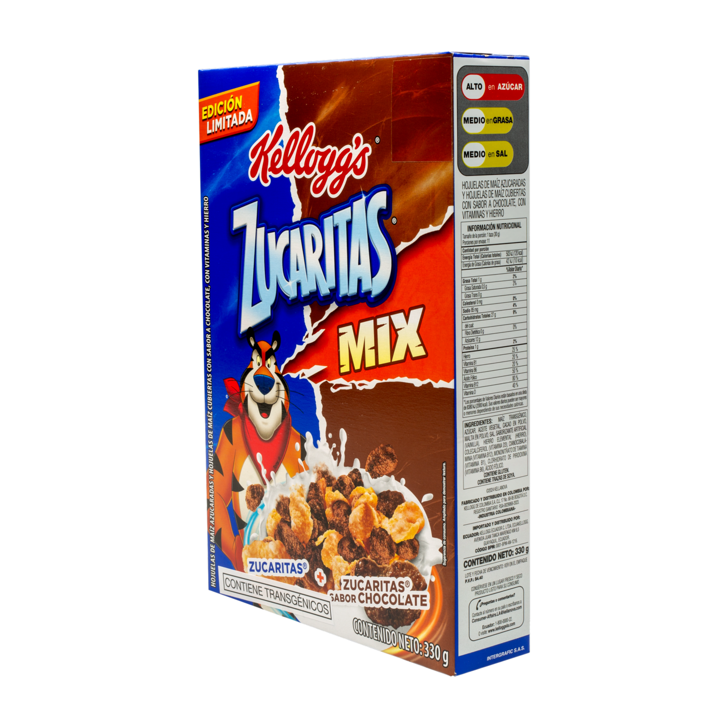 Cereal De Maíz Sabor Azúcar Y Chocolate ZUCARITAS 330 G