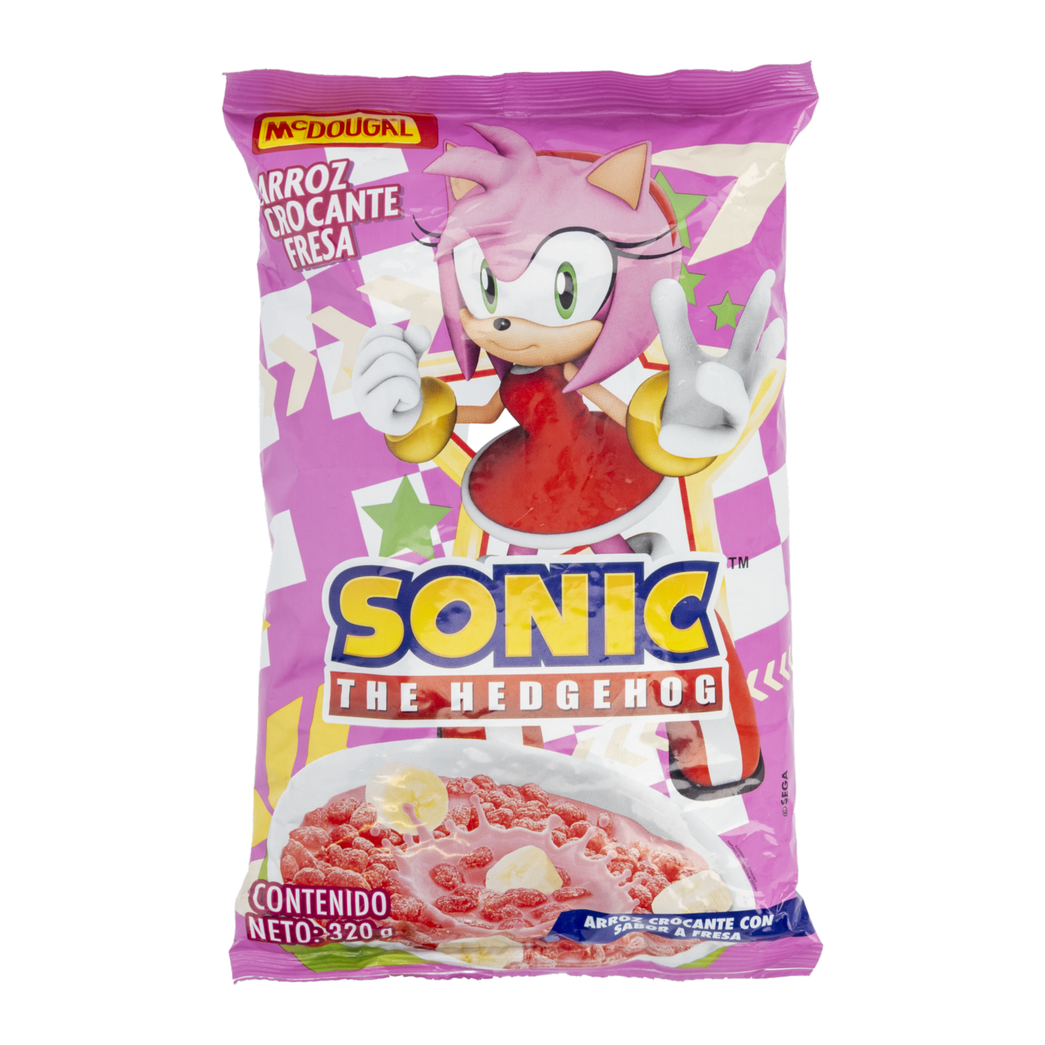 Cereal De Arroz Crocante Sabor A Fresa MC.DOUGAL 320 G