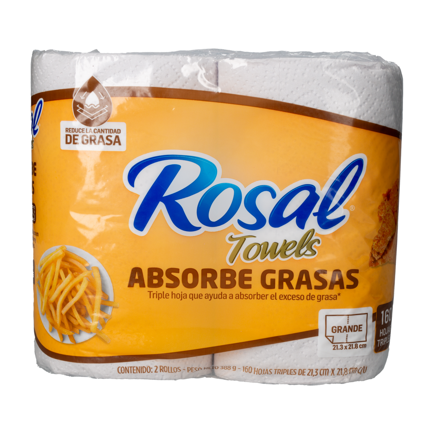 Toallas Desechables 80 Hojas ROSAL X 2 Uds