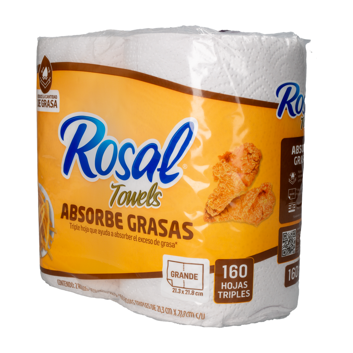 Toallas Desechables 80 Hojas ROSAL X 2 Uds