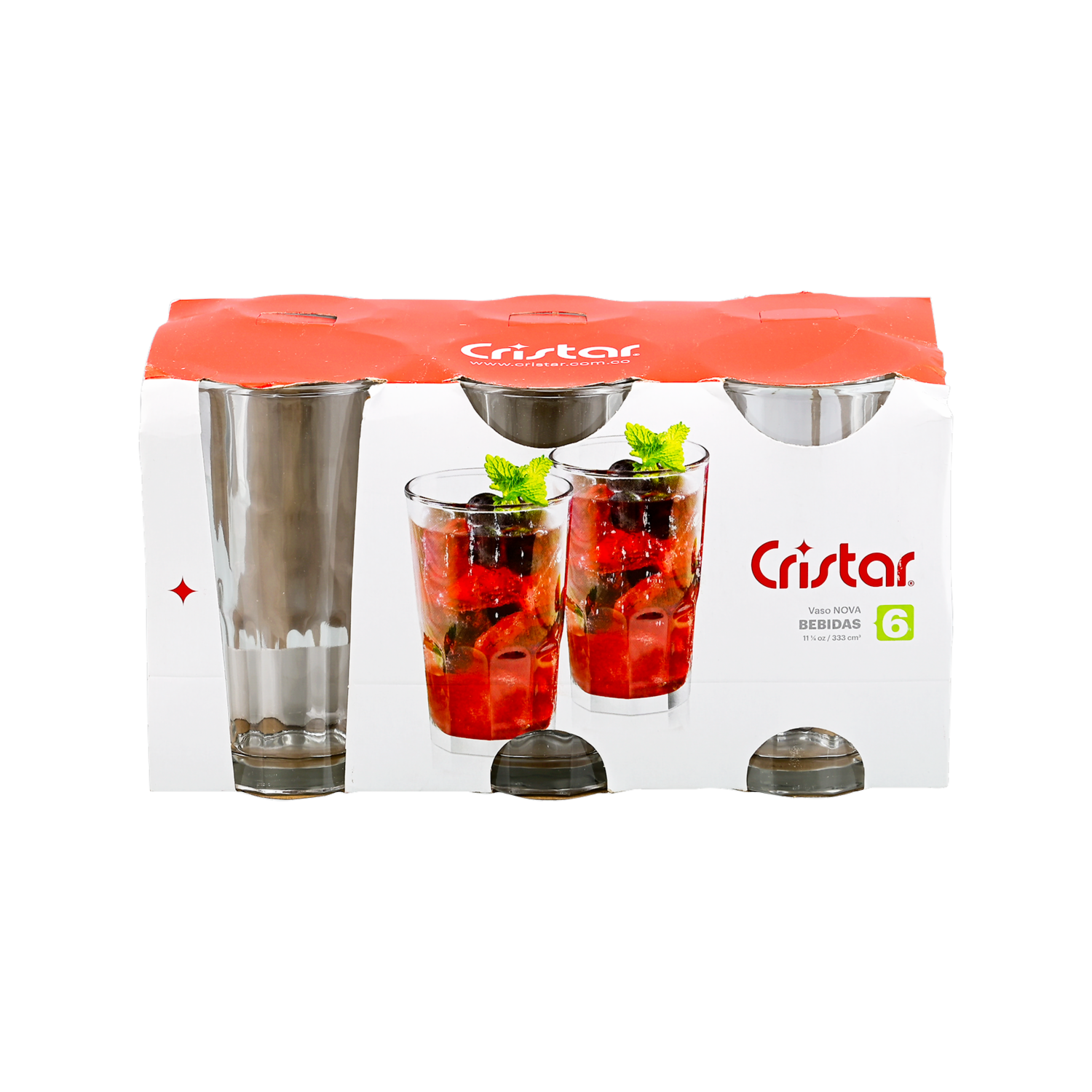 Set De Vasos Nova 6X334 Ml CRISTAR 0259CL6