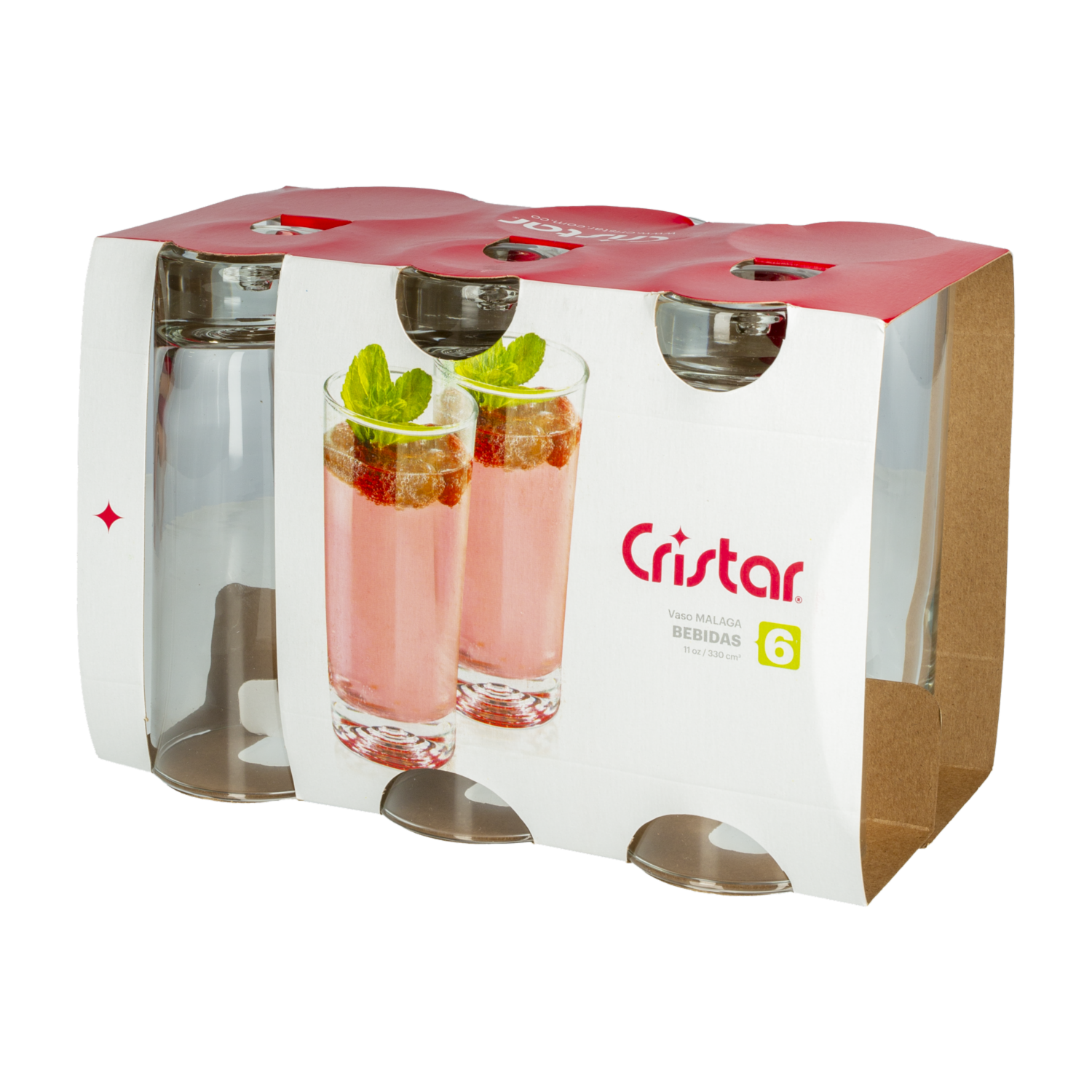 Set De Vasos Málaga Bebidas 6X325 Ml CRISTAR 0722CL
