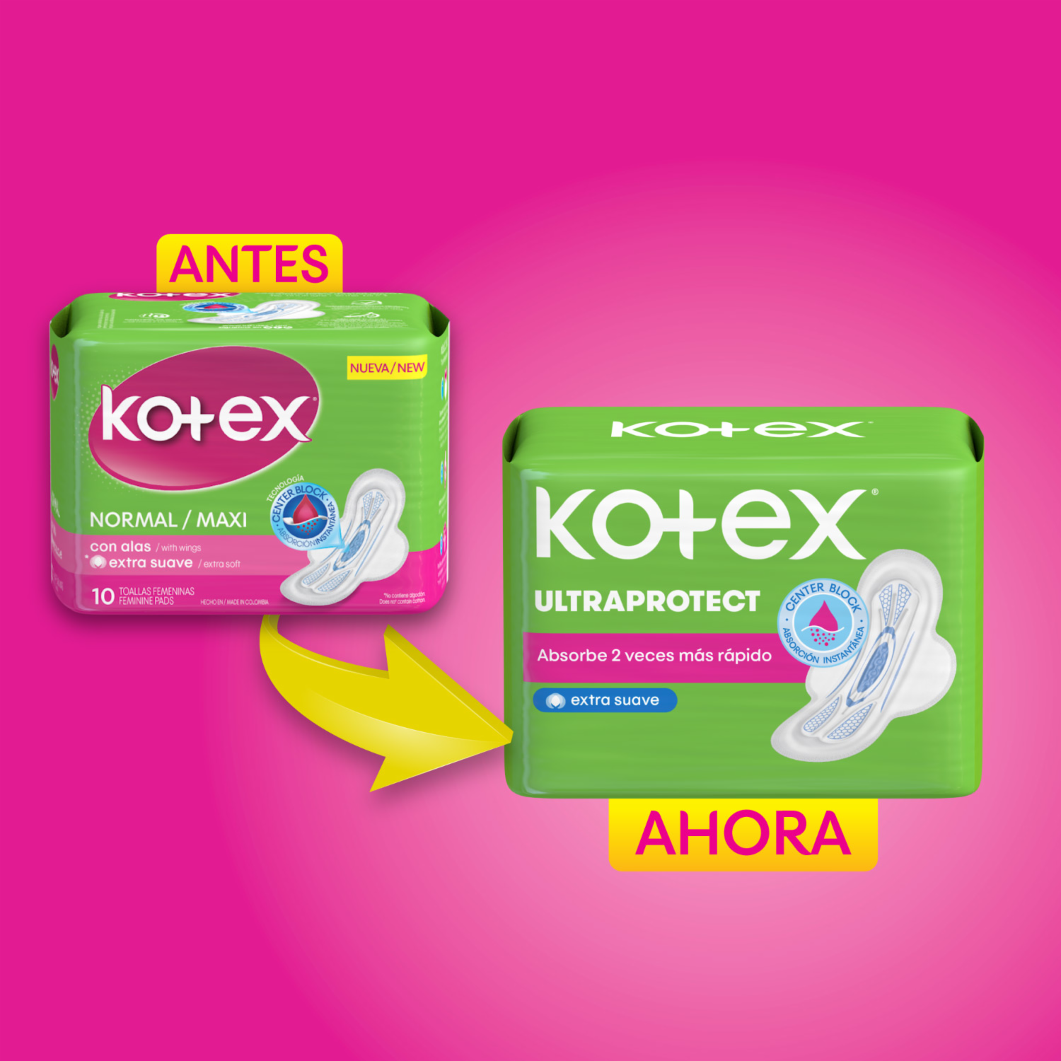 Toallas Higiénicas Femeninas Normal KOTEX X 12 Uds