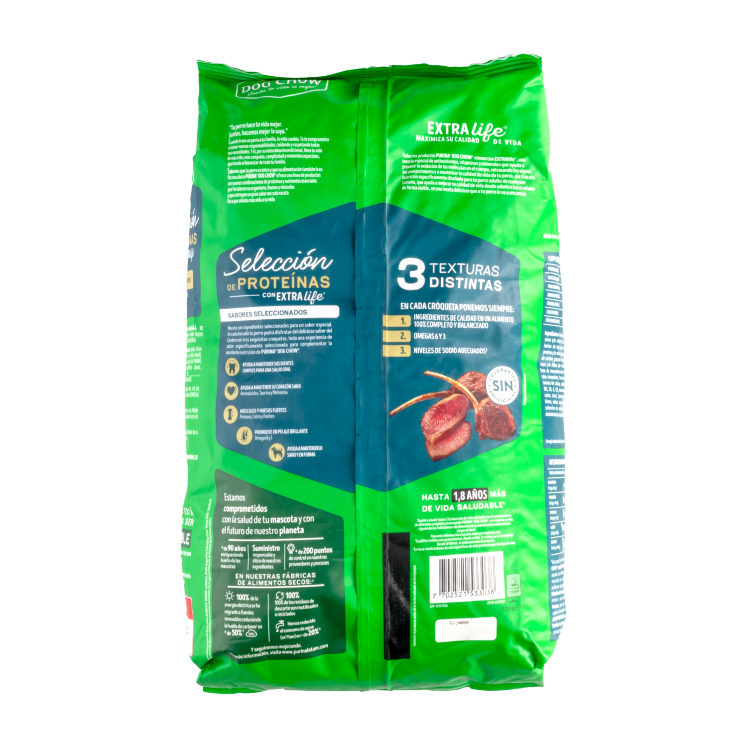 Alimento Para Perros Adultos Todos Los Tamaños Sabor A Cordero PURINA DOG CHOW 2 Kg