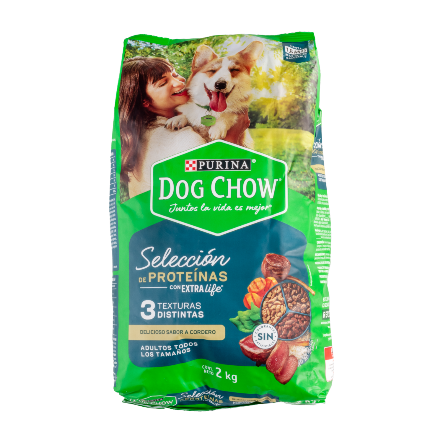 Alimento Para Perros Adultos Todos Los Tamaños Sabor A Cordero PURINA DOG CHOW 2 Kg
