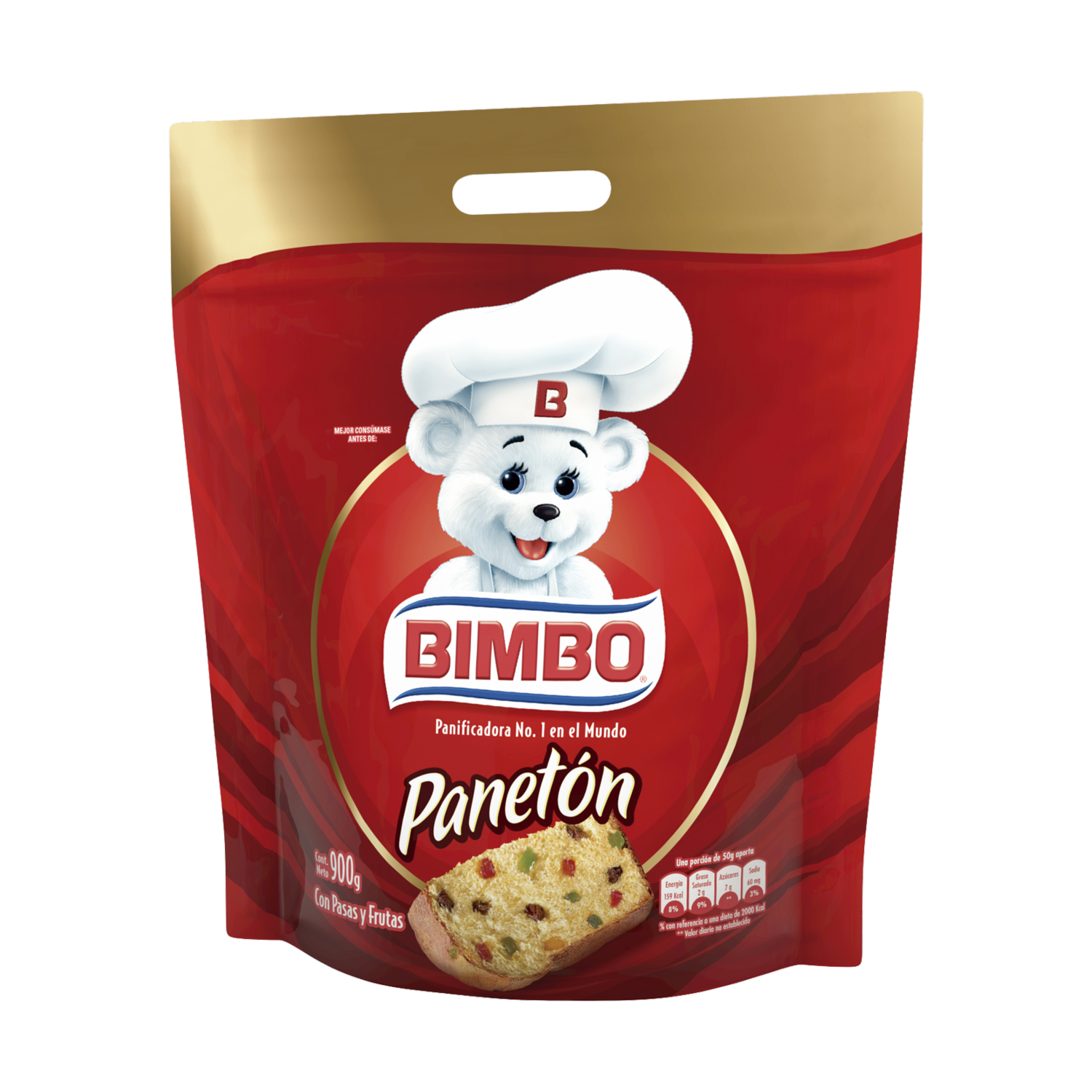 Panettone Con Pasas Y Frutas BIMBO 900 G