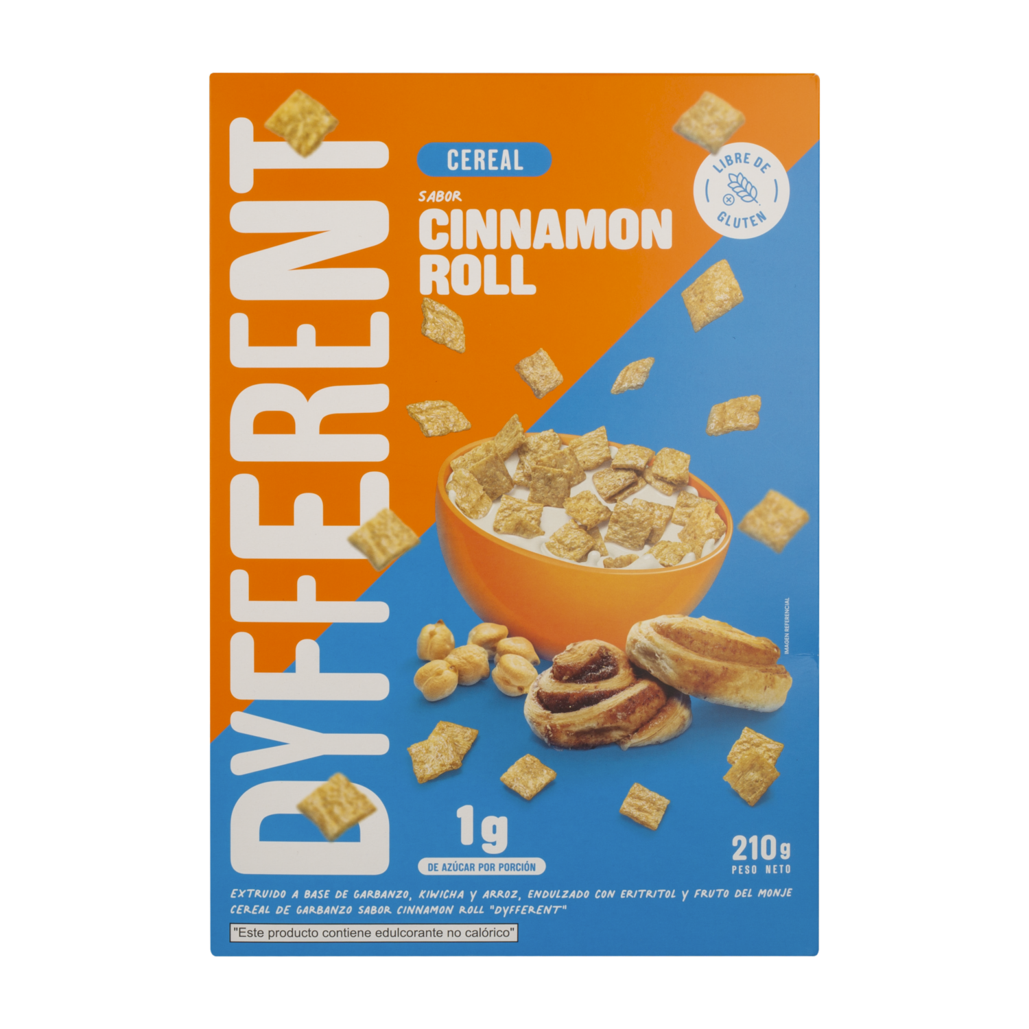 Cereal En Hojuelas De Garbanzo Sabor A Cinnamon Roll Sin Gluten DYFFERENT 210 G