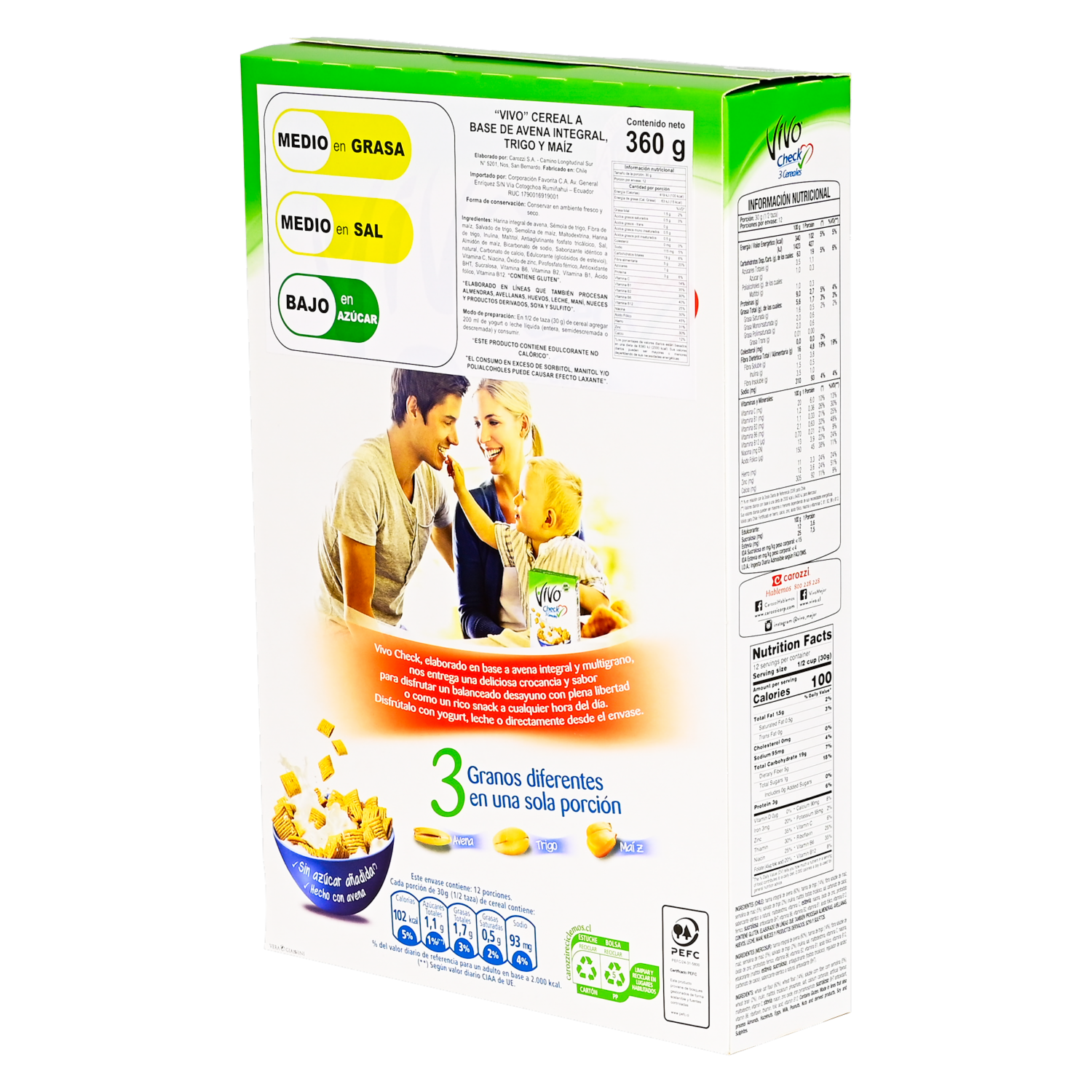 Cereal Check Bajo En Azúcar VIVO 360 G