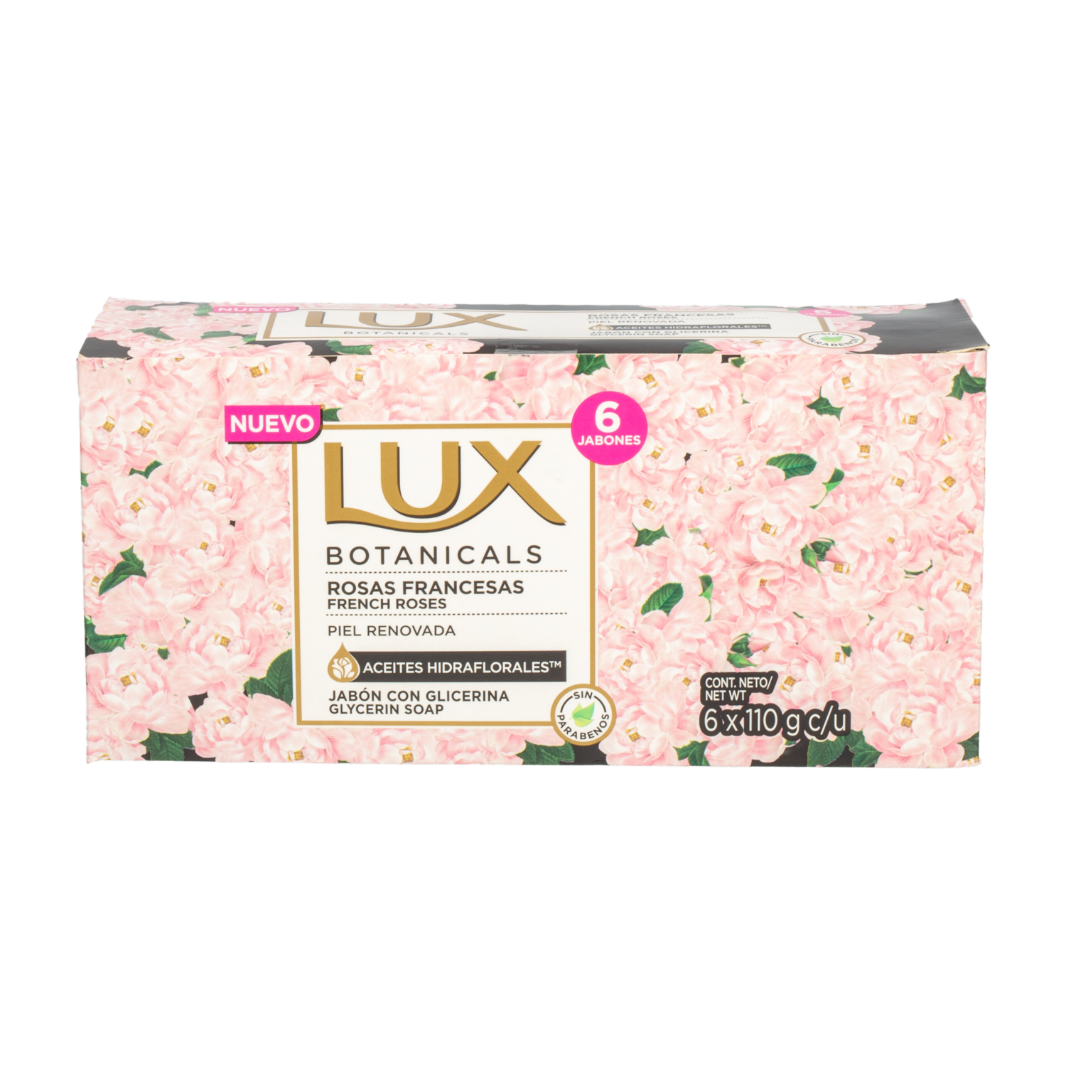Jabón En Barra Fragancia Rosas Francesas LUX 6x100G
