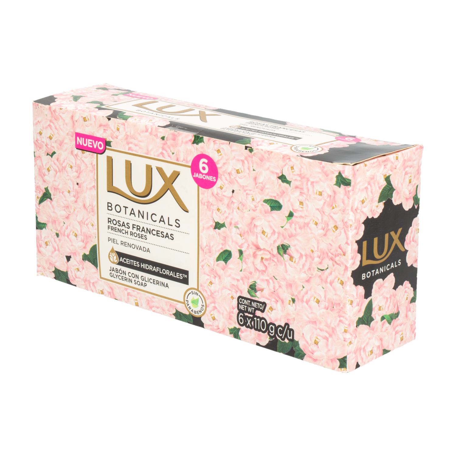 Jabón En Barra Fragancia Rosas Francesas LUX 6x100G