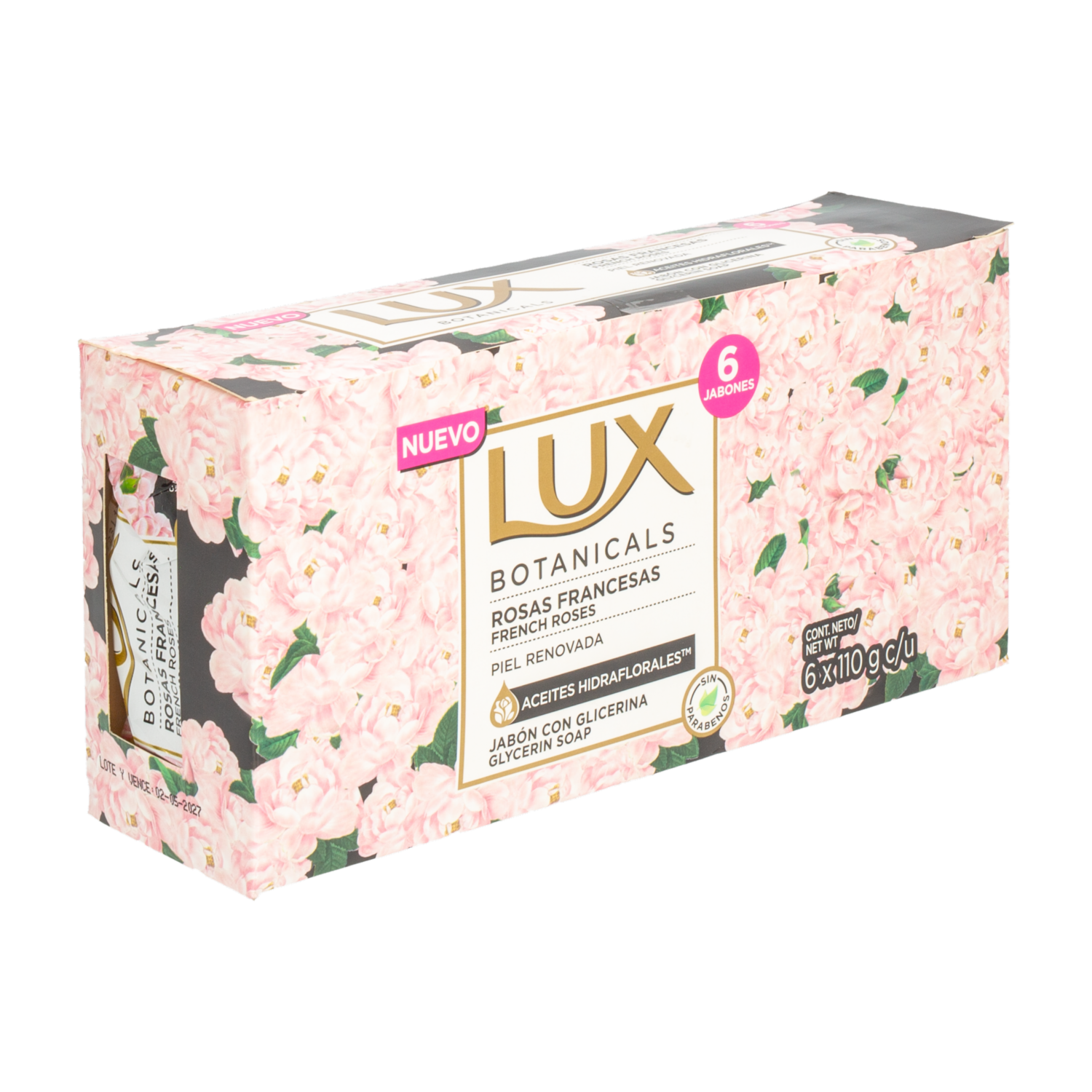Jabón En Barra Fragancia Rosas Francesas LUX 6x100G