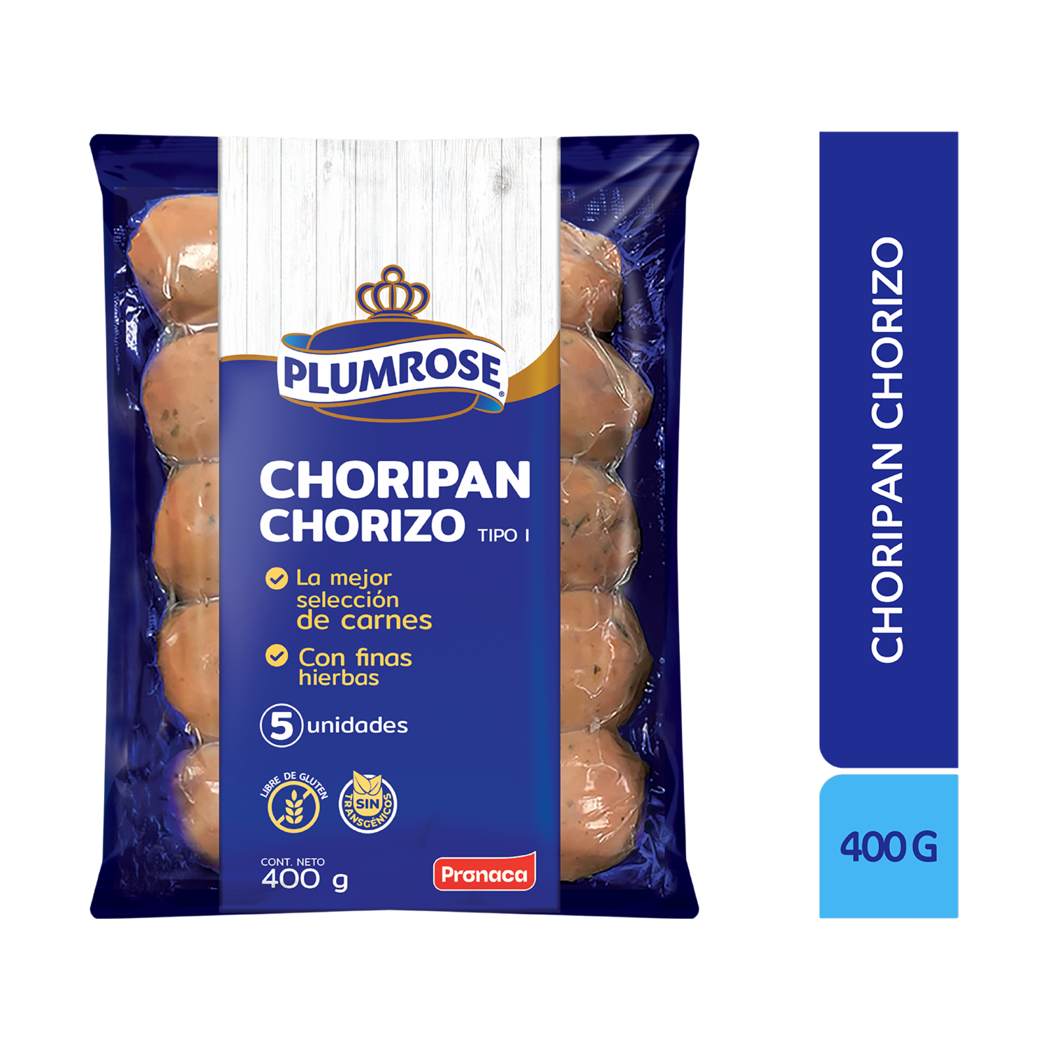 Choripán Chorizo Tipo I PLUMROSE 400 G