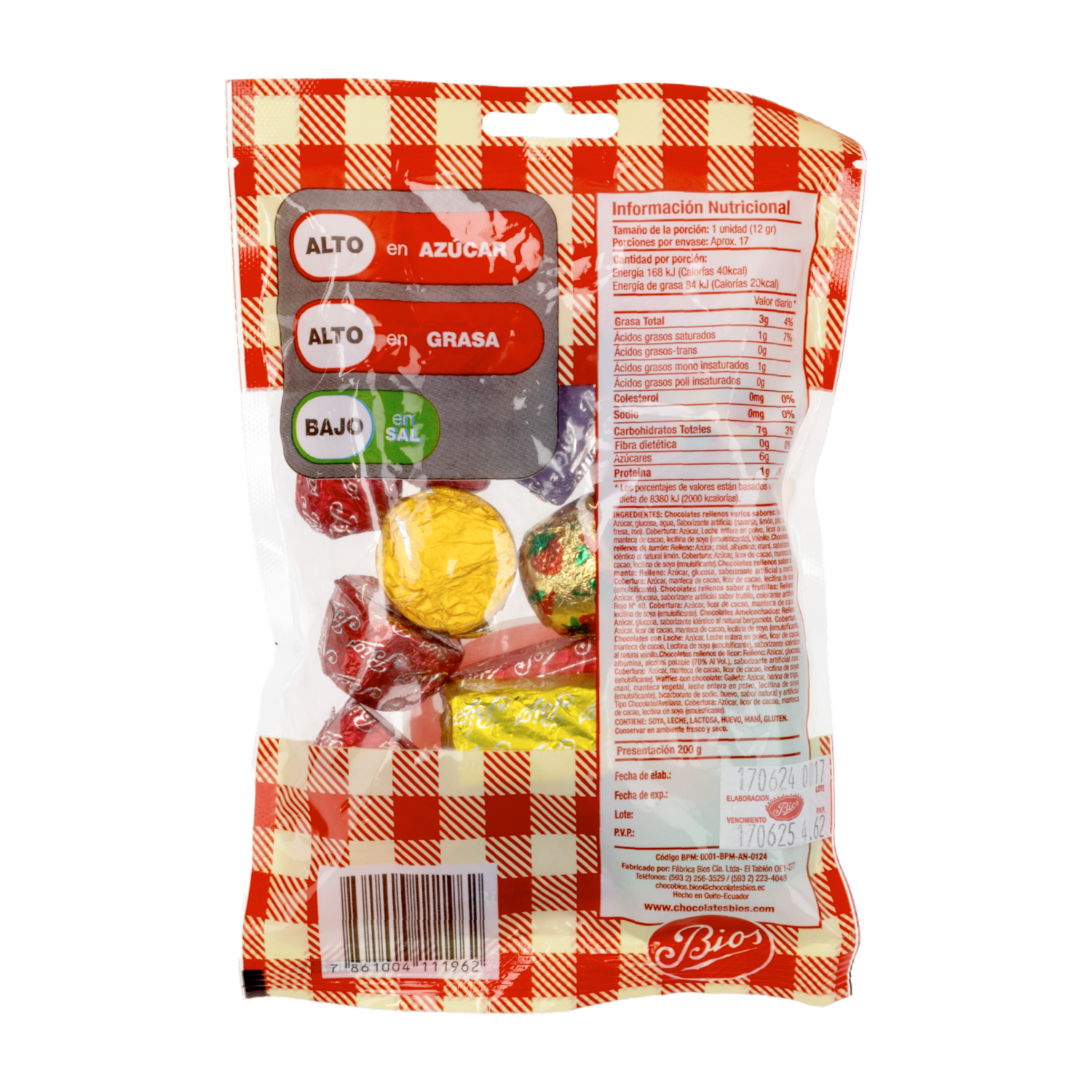 Chocolate Sabores Surtidos BIOS 200 G