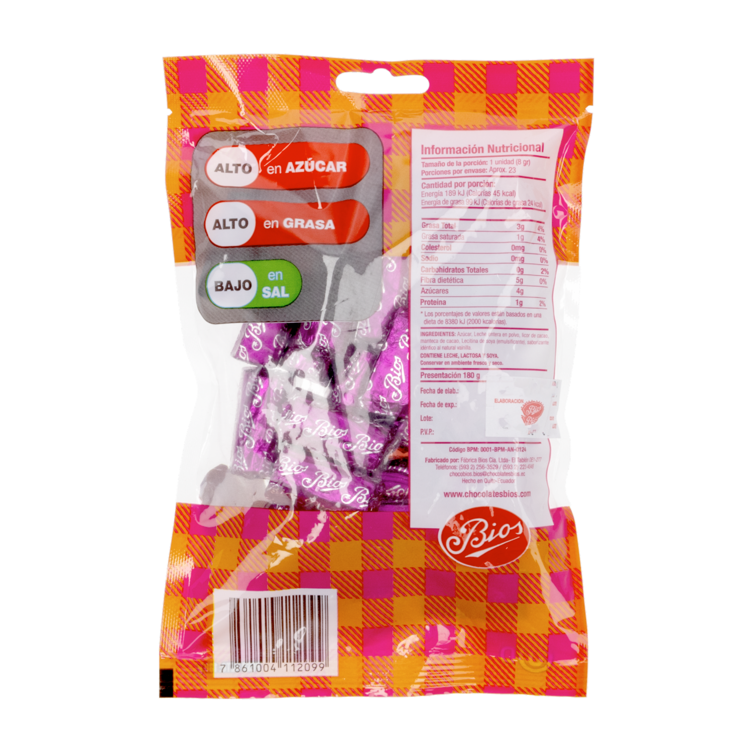 Chocolate Con Leche BIOS 180 G