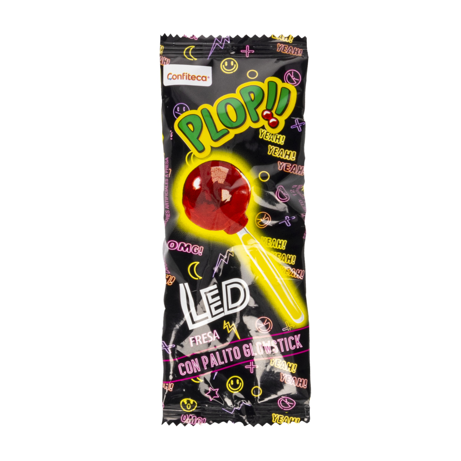 Chupetes Globo Con Palito Glowstick PLOP 12 G