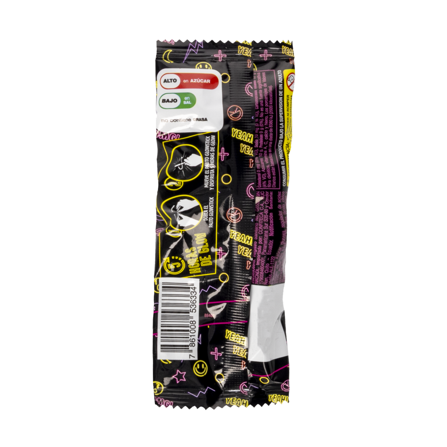 Chupetes Globo Con Palito Glowstick PLOP 12 G