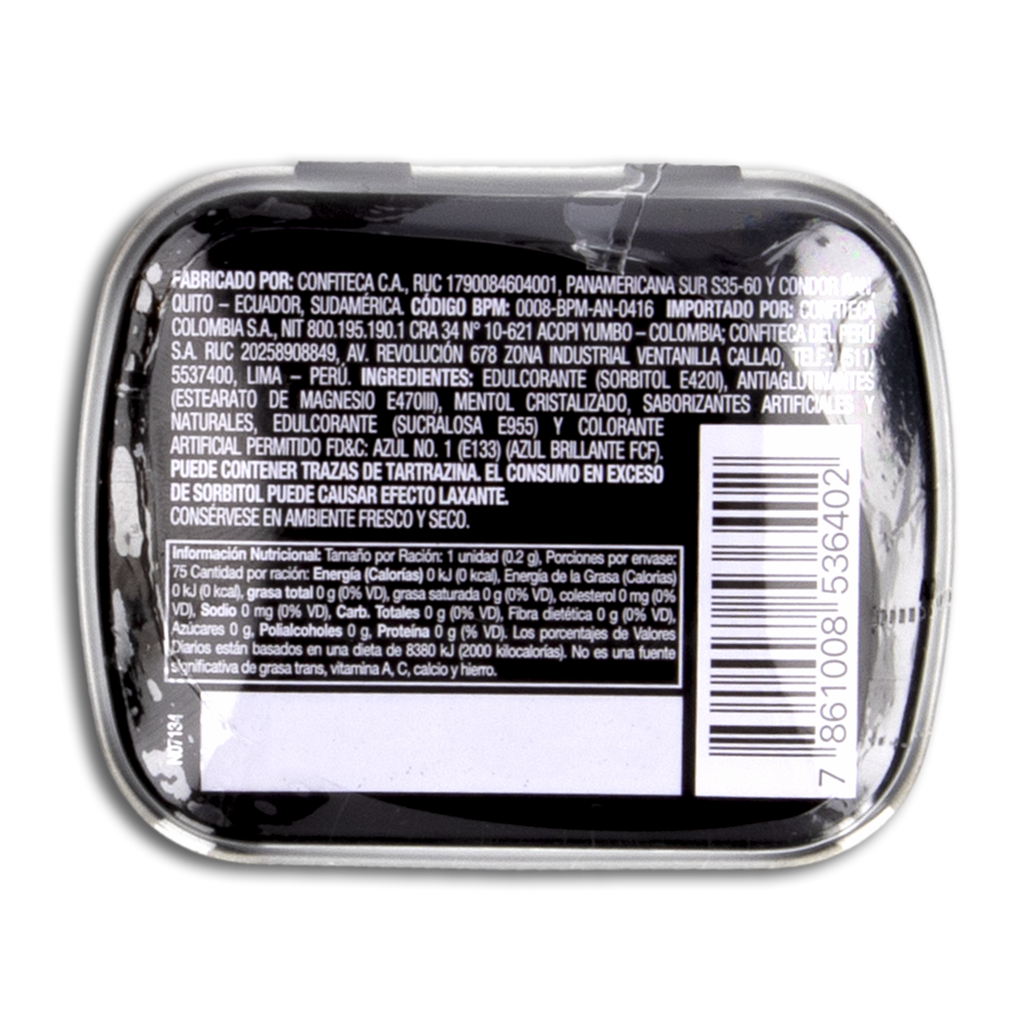 Caramelo Mentolado Black Sin Azúcar JAZZ 15 G