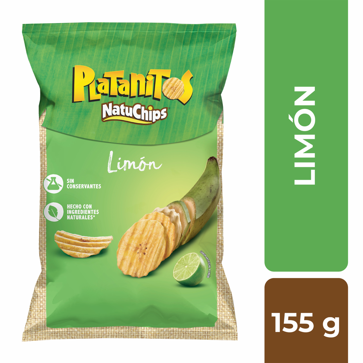 Platanitos Sabor A Limón NATUCHIPS 155 G