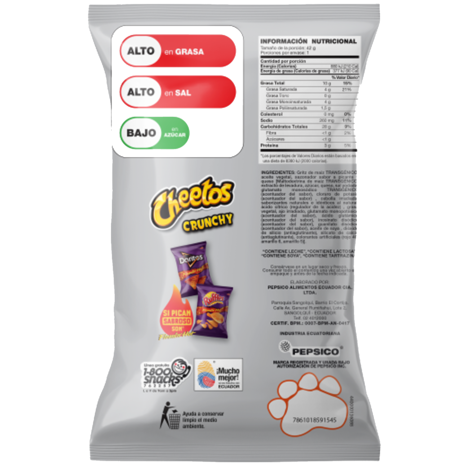 Bocaditos De Maíz Sabor Falmin Hot CHEETOS 42 G