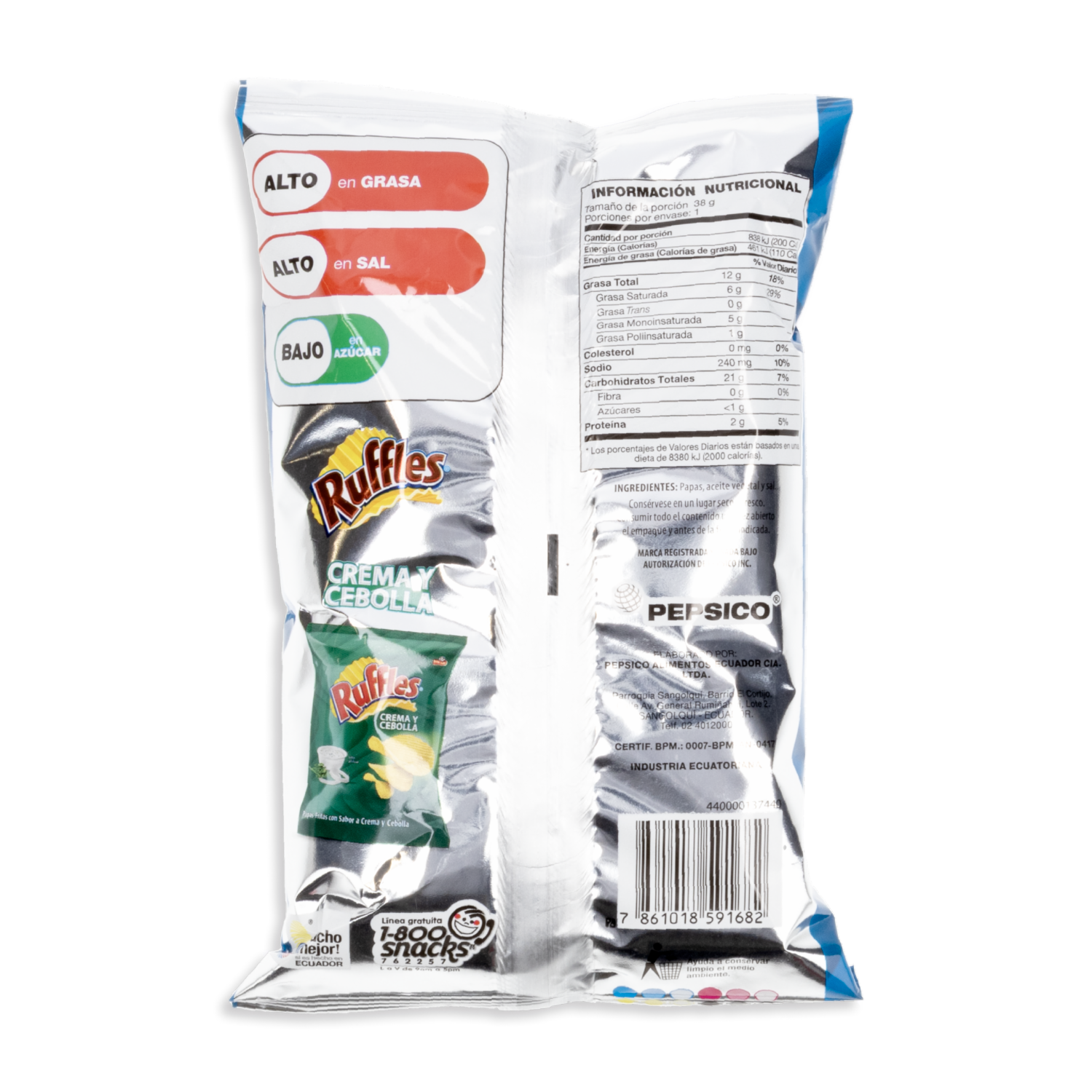 Papas Fritas Sabor Natural RUFFLES 38 G